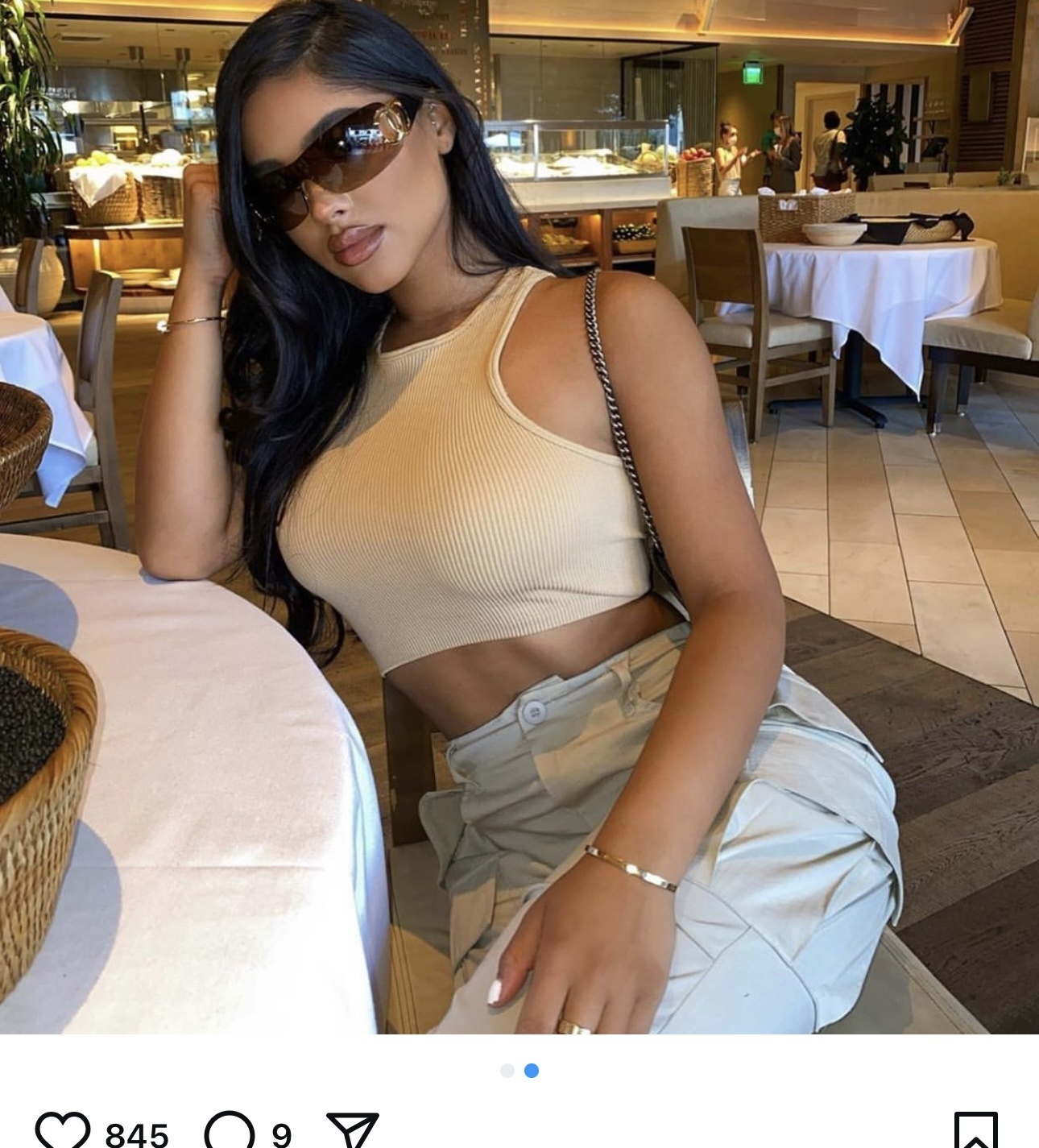 Chanel Y2K Rimless Shield Sunglasses with Gold CC Logo