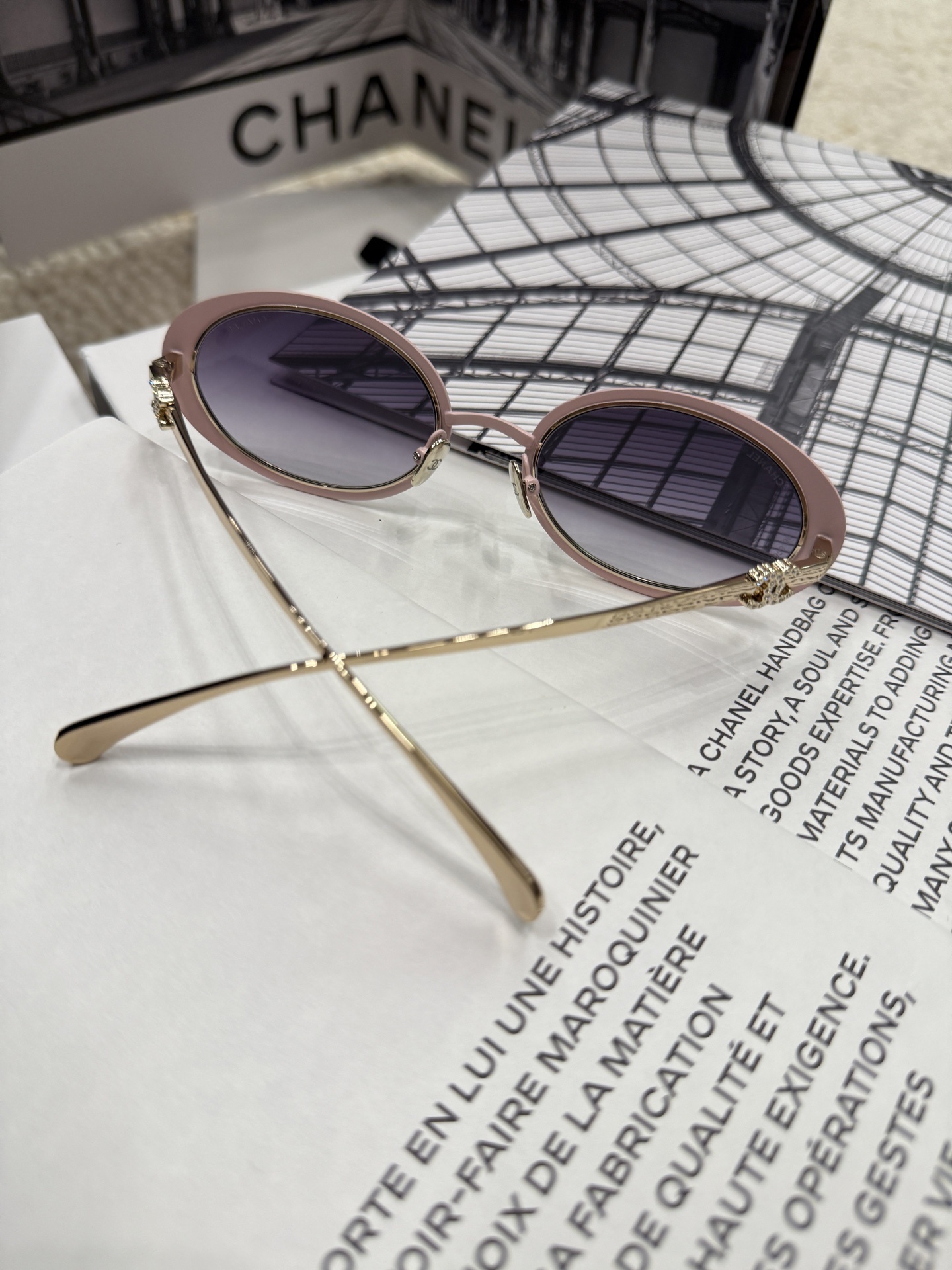 Chanel Pink Oval Sunglasses 7416 - Luxury Gradient Lens Eyewear