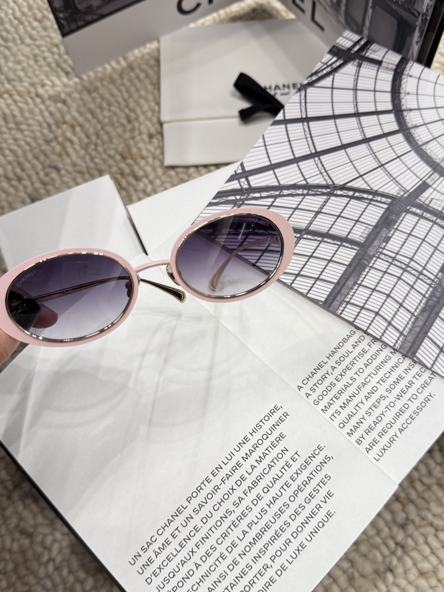 Chanel Pink Oval Sunglasses 7416 - Luxury Gradient Lens Eyewear