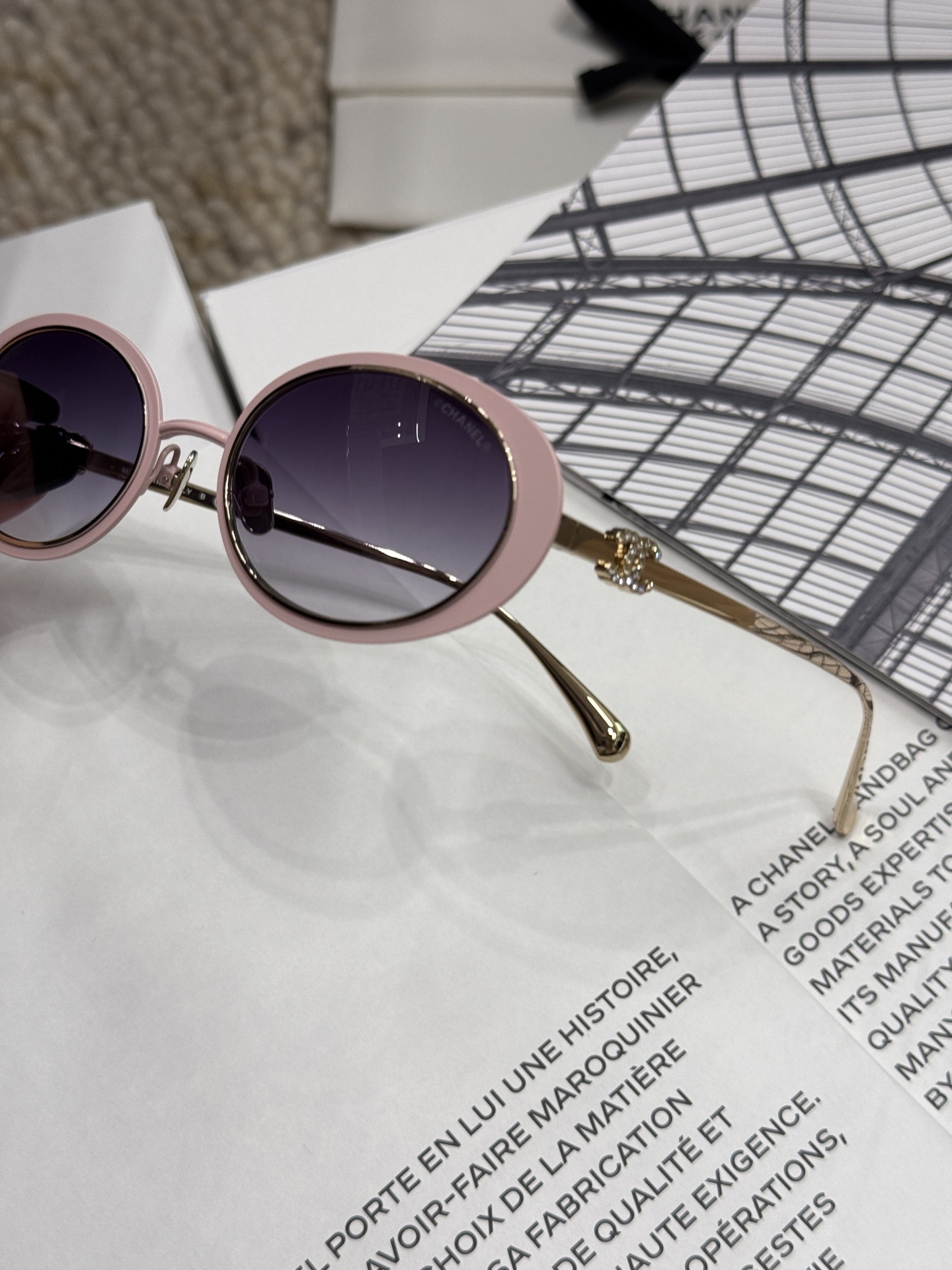 Chanel Pink Oval Sunglasses 7416 - Luxury Gradient Lens Eyewear
