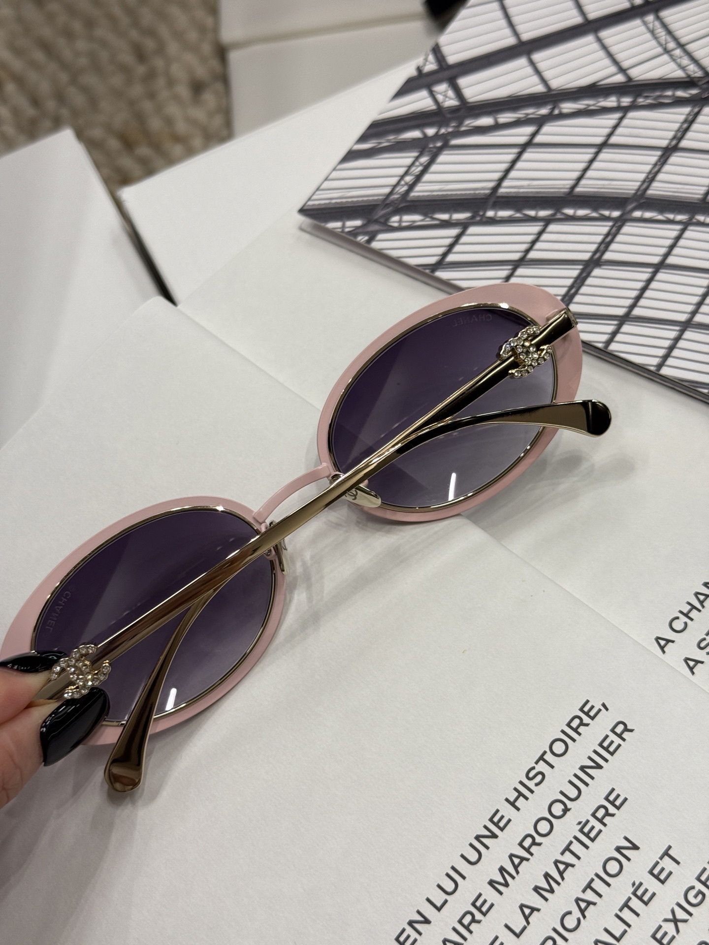 Chanel Pink Oval Sunglasses 7416 - Luxury Gradient Lens Eyewear