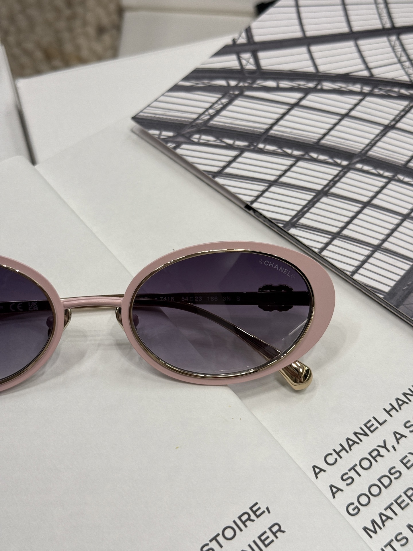Chanel Pink Oval Sunglasses 7416 - Luxury Gradient Lens Eyewear