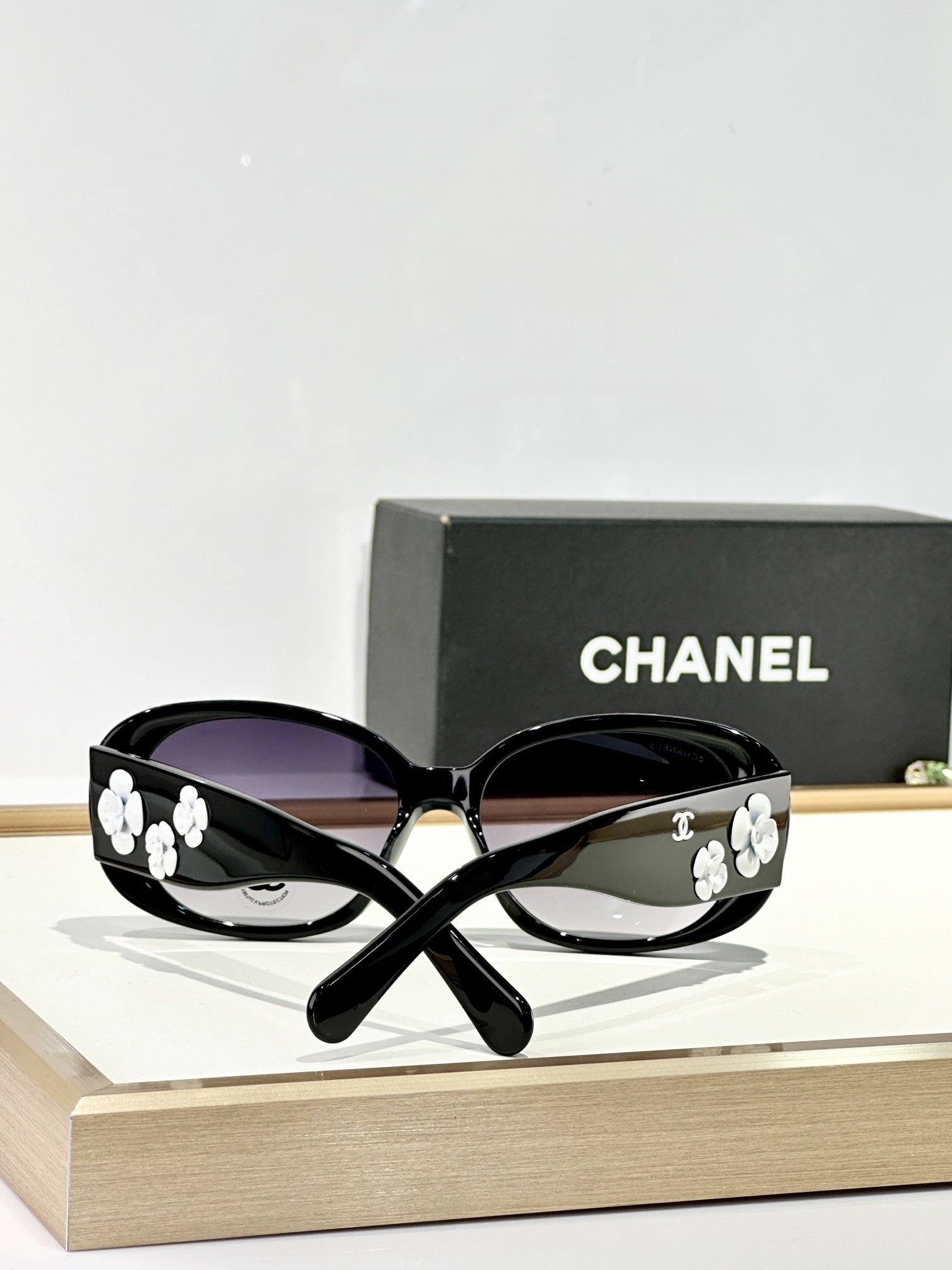 Chanel Floral Camellia Oval Sunglasses - Luxury Women's Eyewear