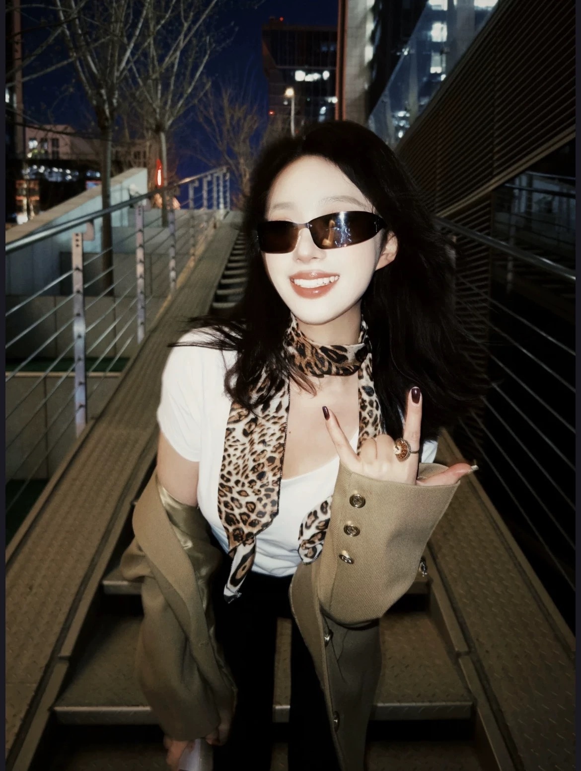 Vintage Y2K Rectangular Rimless Sunglasses - Retro Cyberpunk Style