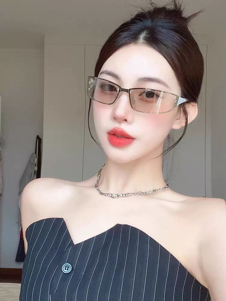 Cyberpunk Rimless Shield Sunglasses - Y2K Aesthetic Wrap Eyewear