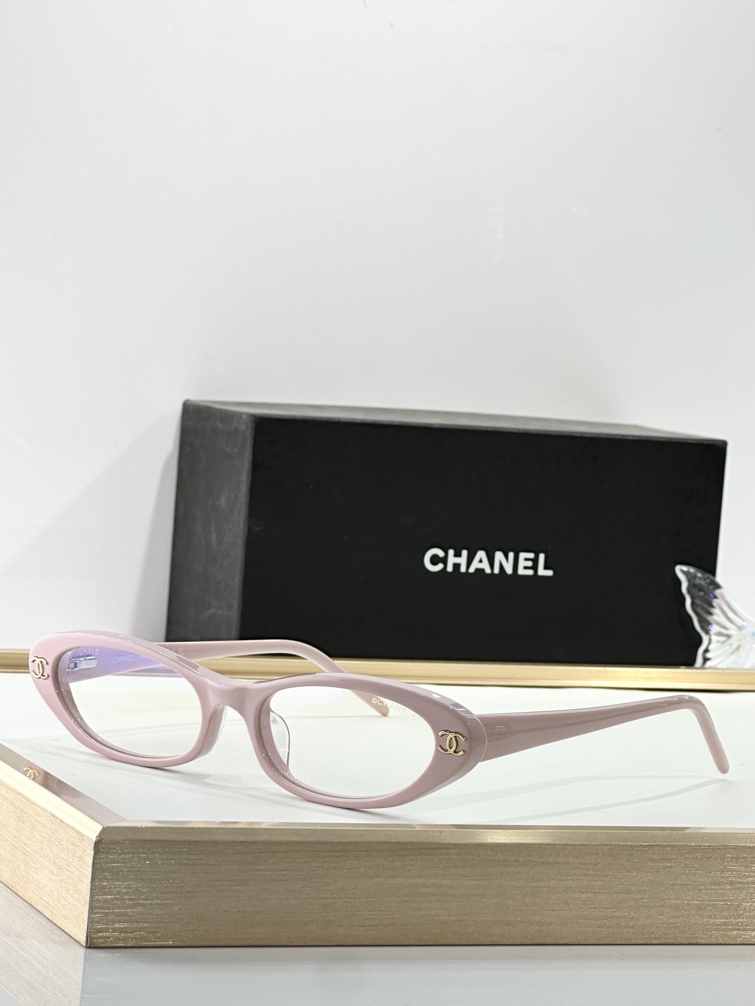 Chanel Vintage Oval Eyeglass Frames with CC Logo - Luxury Eyewear