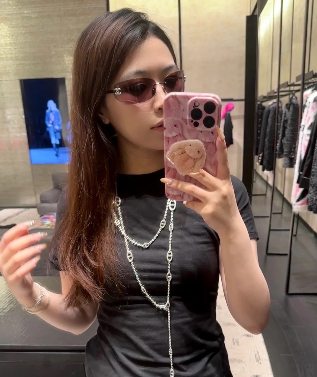 Luxury Chanel Vintage Oval Sunglasses - Rimless CC Logo Eyewear