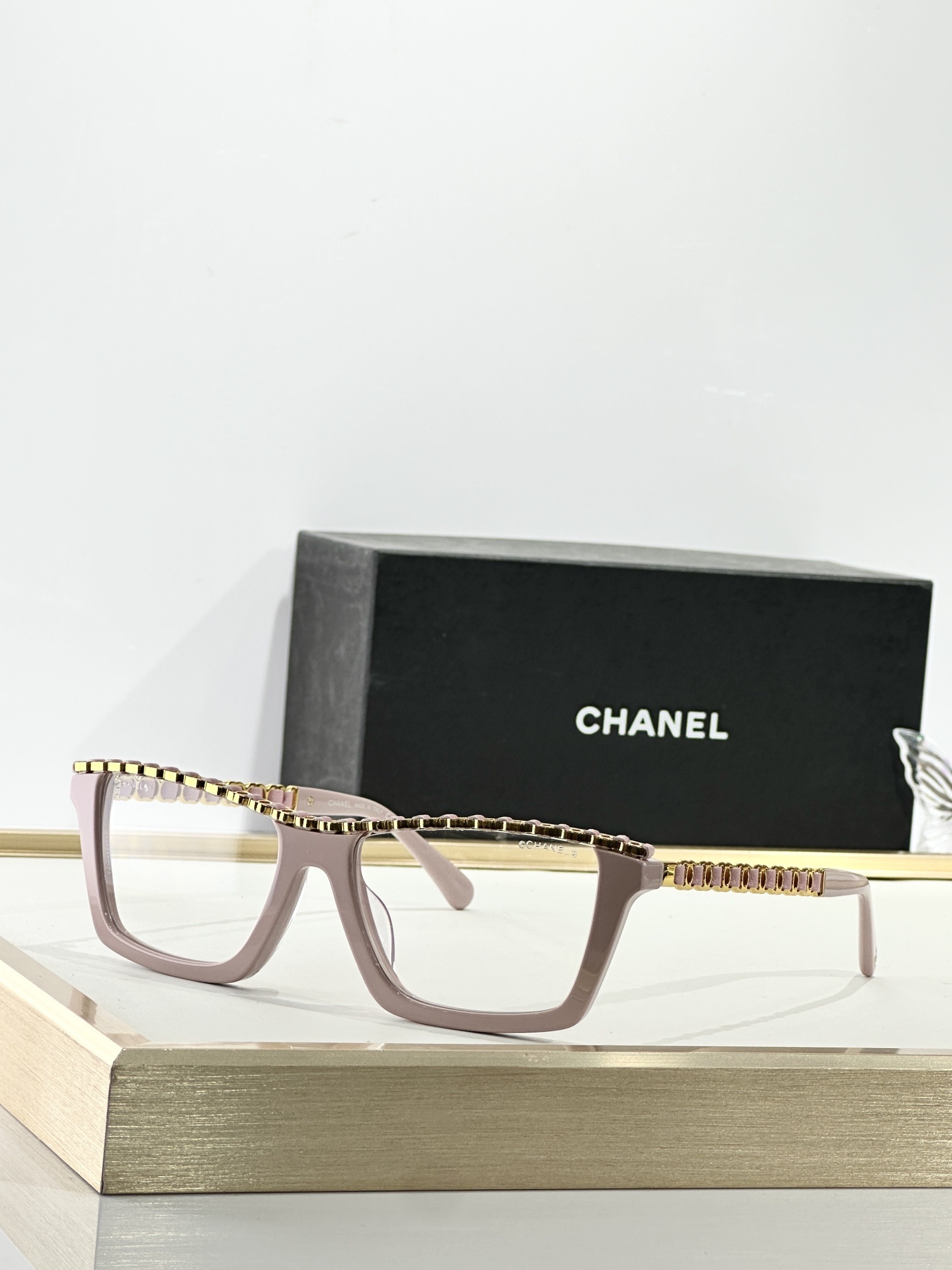 Chanel Chain Detail Rectangular Eyeglasses - Luxury Designer Frames