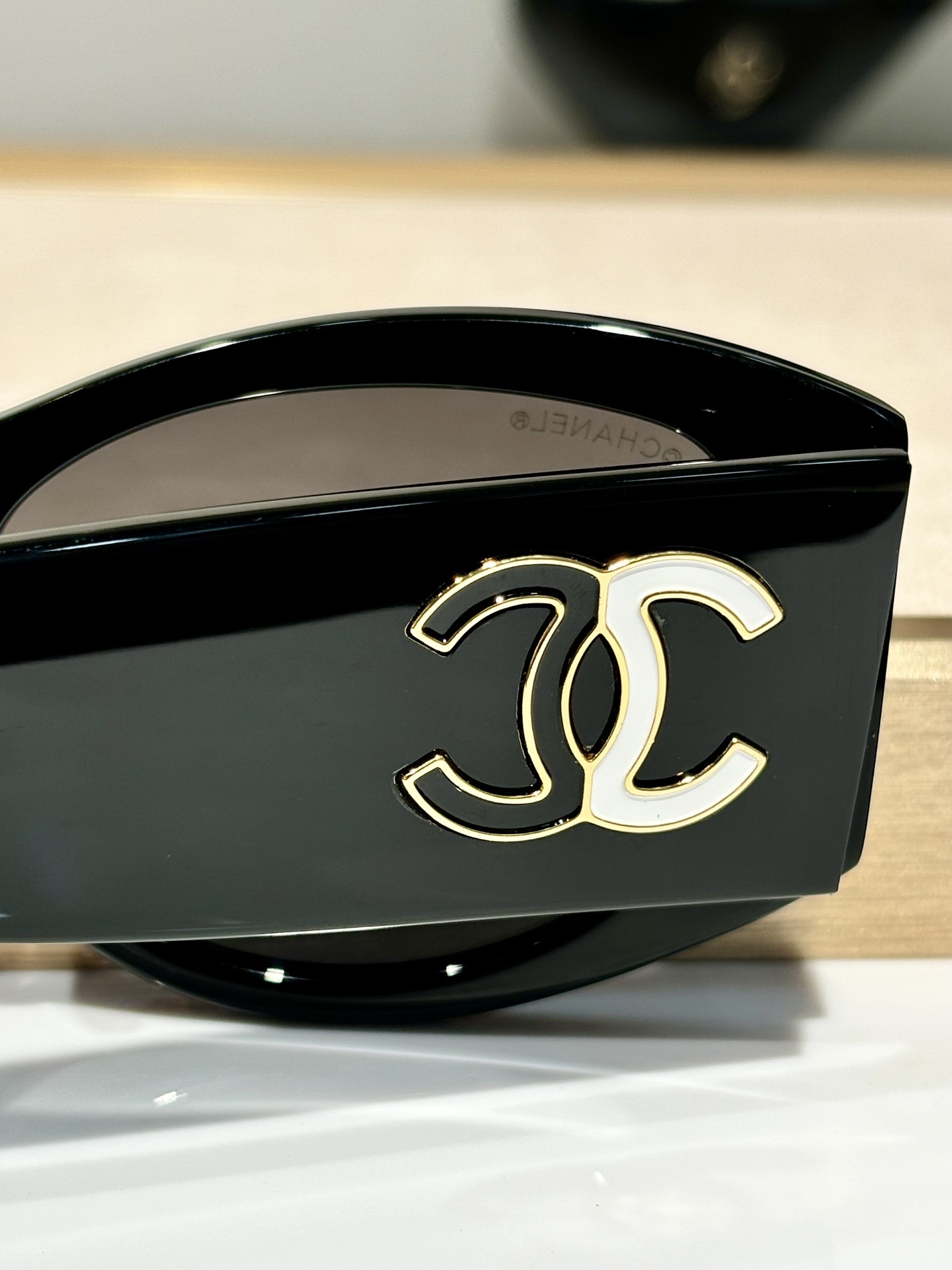 Chanel Black Butterfly Sunglasses with Signature CC Logo - Luxury