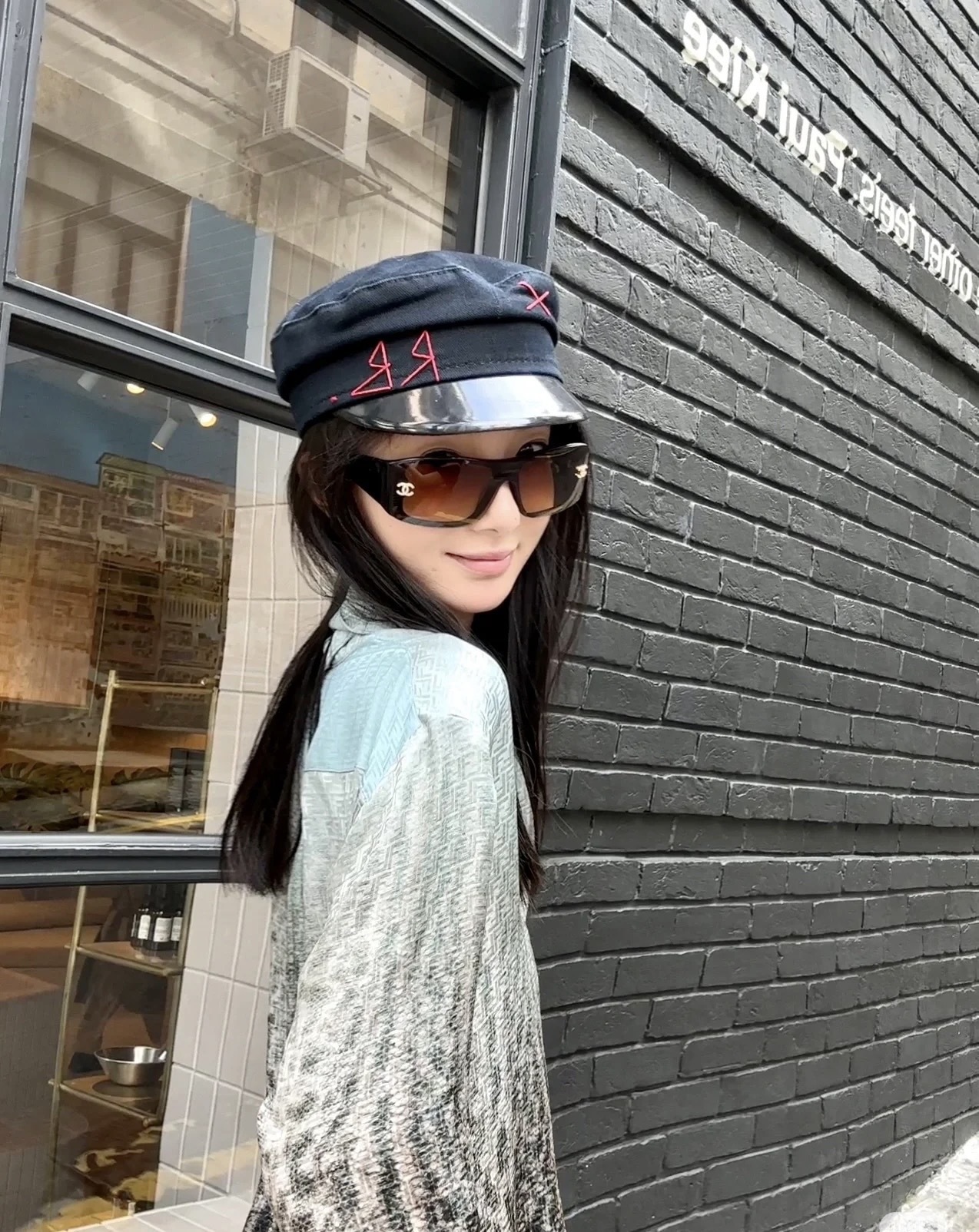 Chanel Vintage Shield Sunglasses - Brown Wrap Around Y2K Style