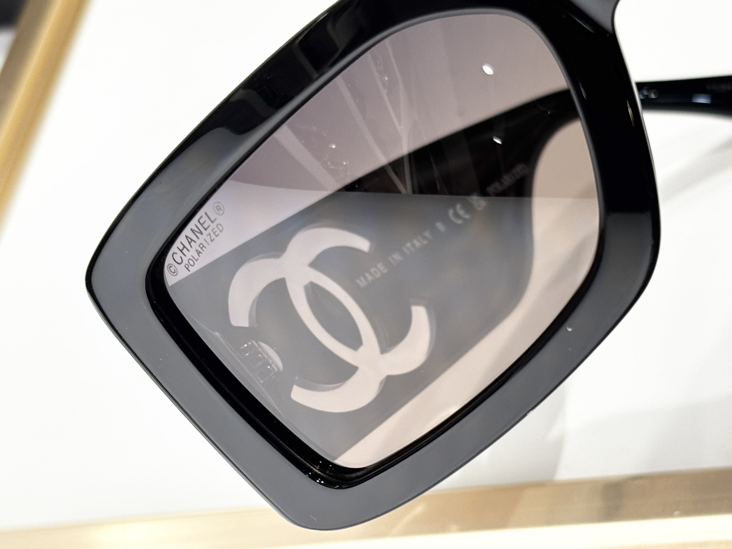 Chanel CH5526 Polarized Rectangular Sunglasses with Large CC Logo