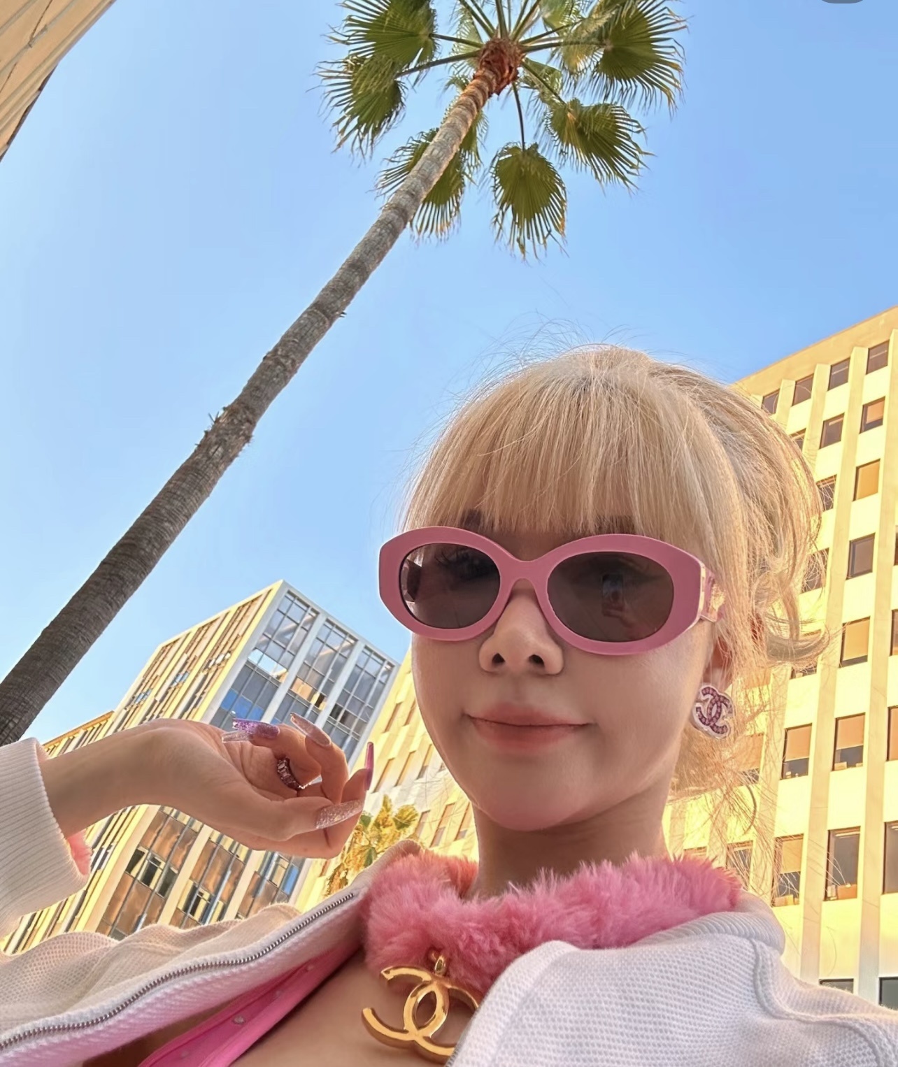 Luxury Chanel Pink Oval Sunglasses - Chic Barbiecore Style Eyewear