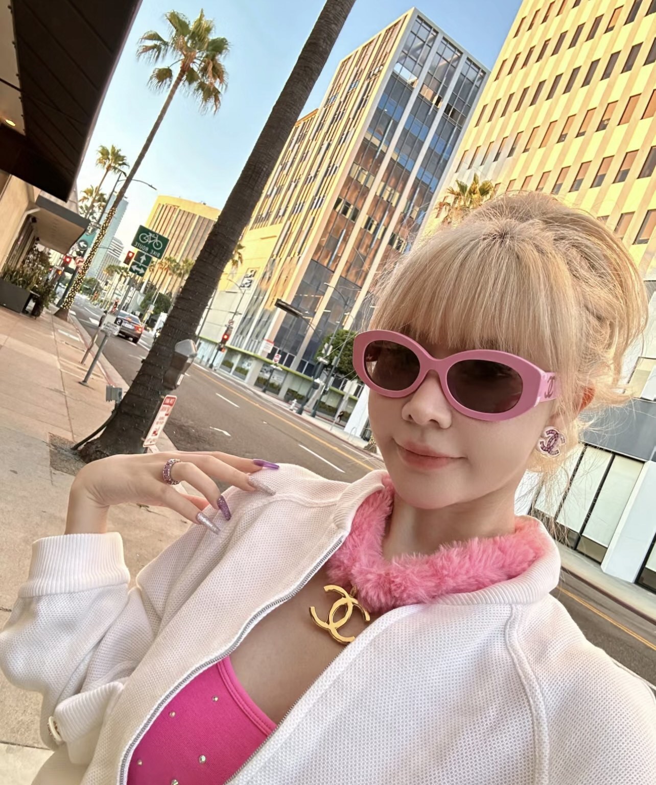 Luxury Chanel Pink Oval Sunglasses - Chic Barbiecore Style Eyewear