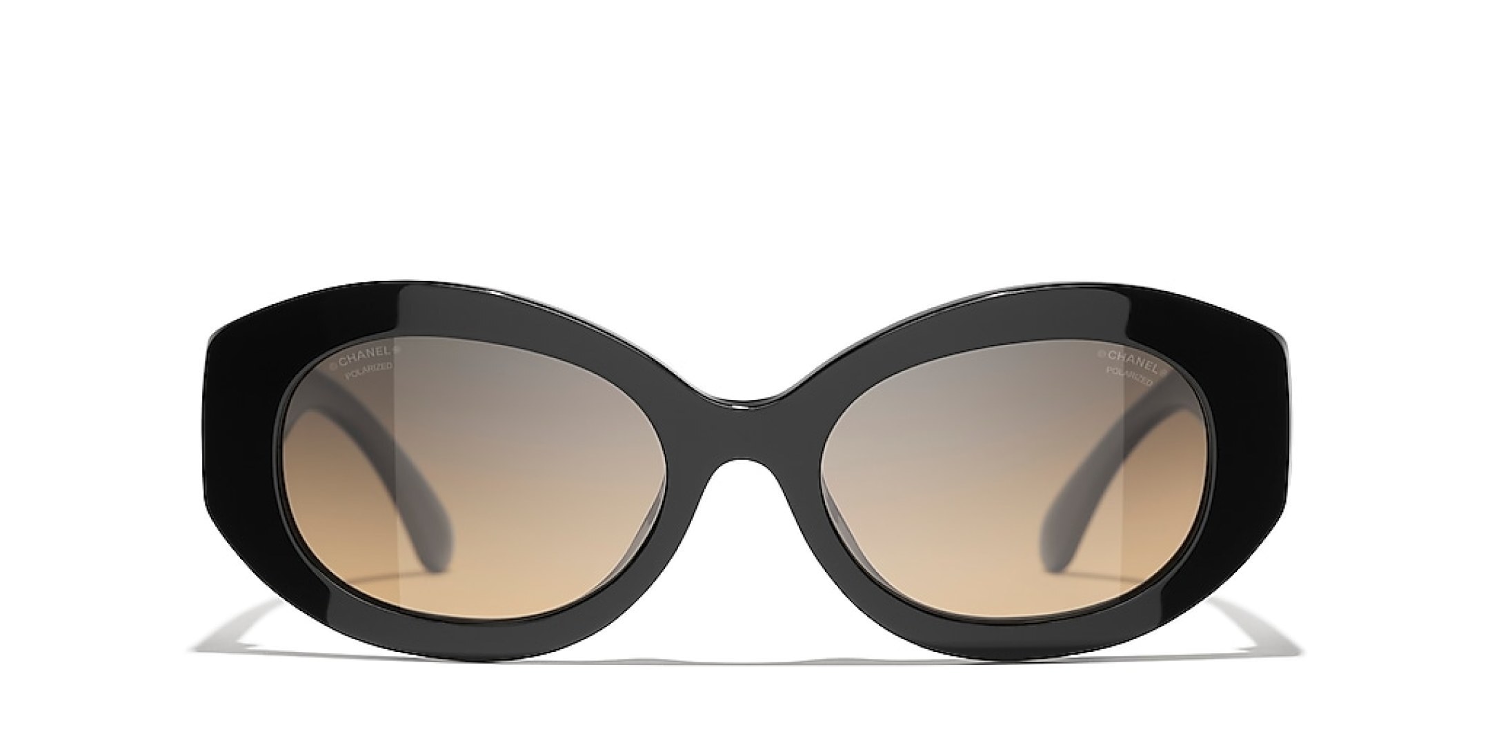 Chanel Luxury Oval Sunglasses with Polarized Gradient Lenses