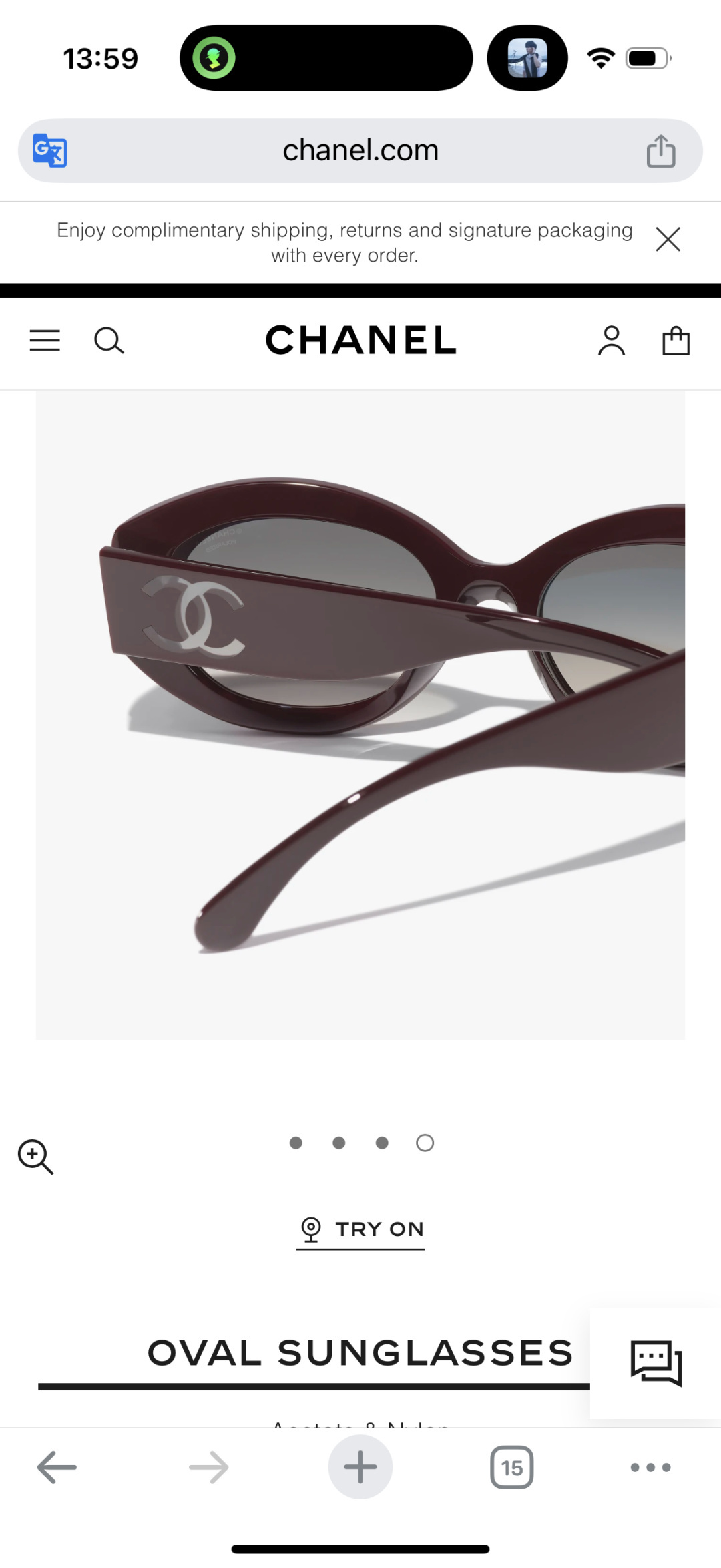 Chanel Luxury Oval Sunglasses - Burgundy Acetate with Signature Logo