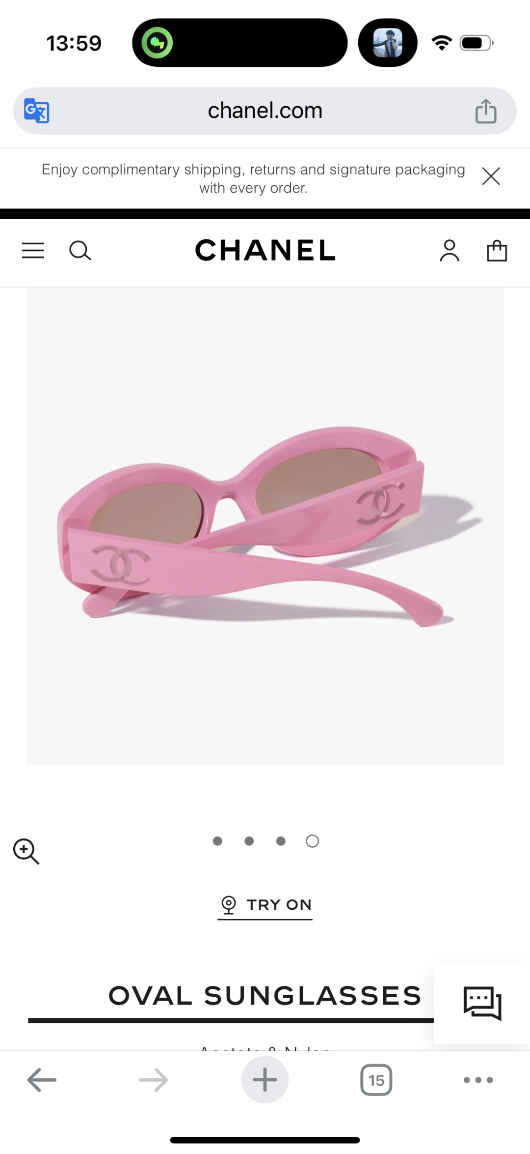 Chanel Red Oval Sunglasses with Iconic White CC Logo - Acetate