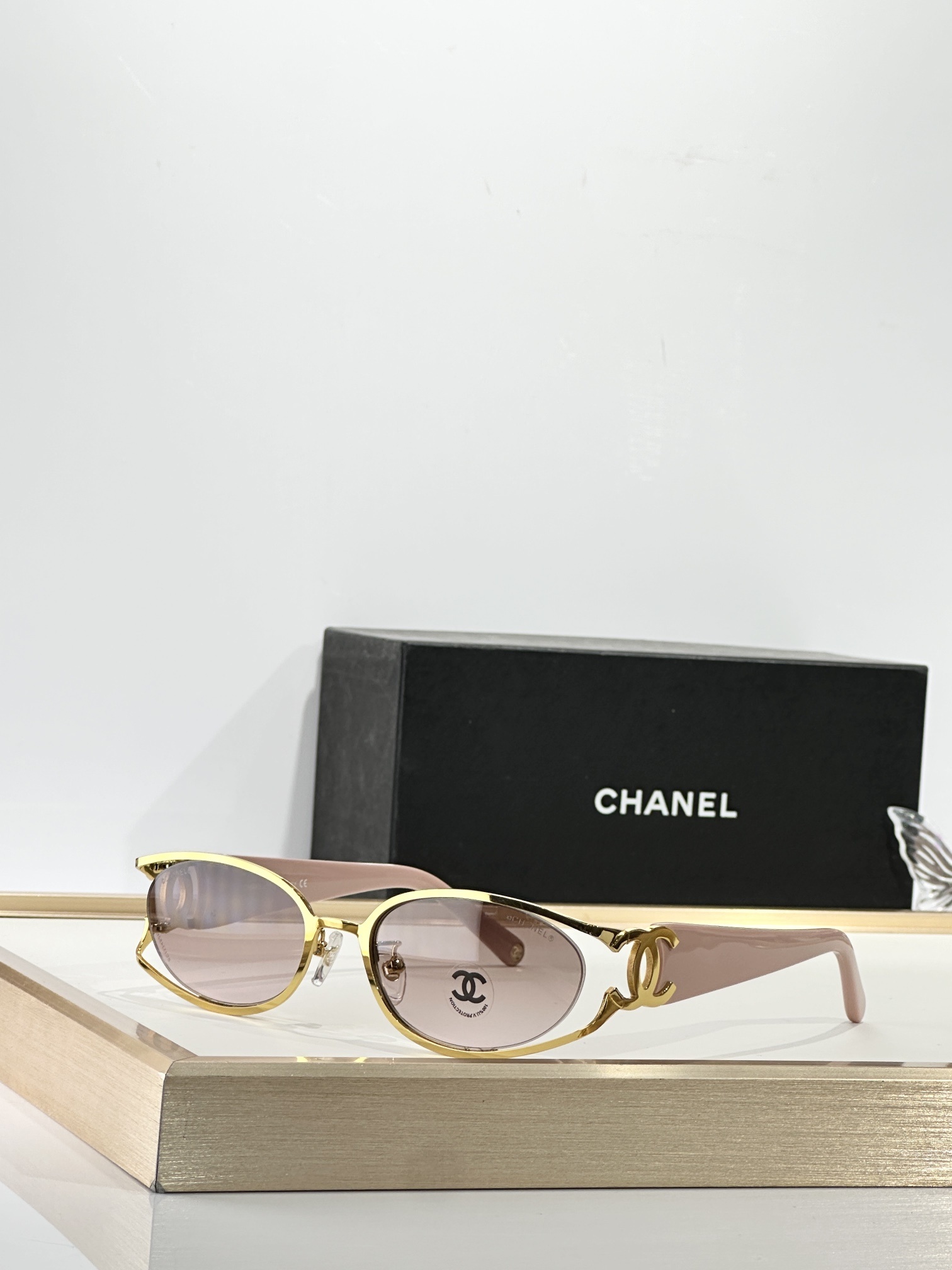 Chanel Vintage Oval CC Logo Sunglasses - Luxury Designer Eyewear