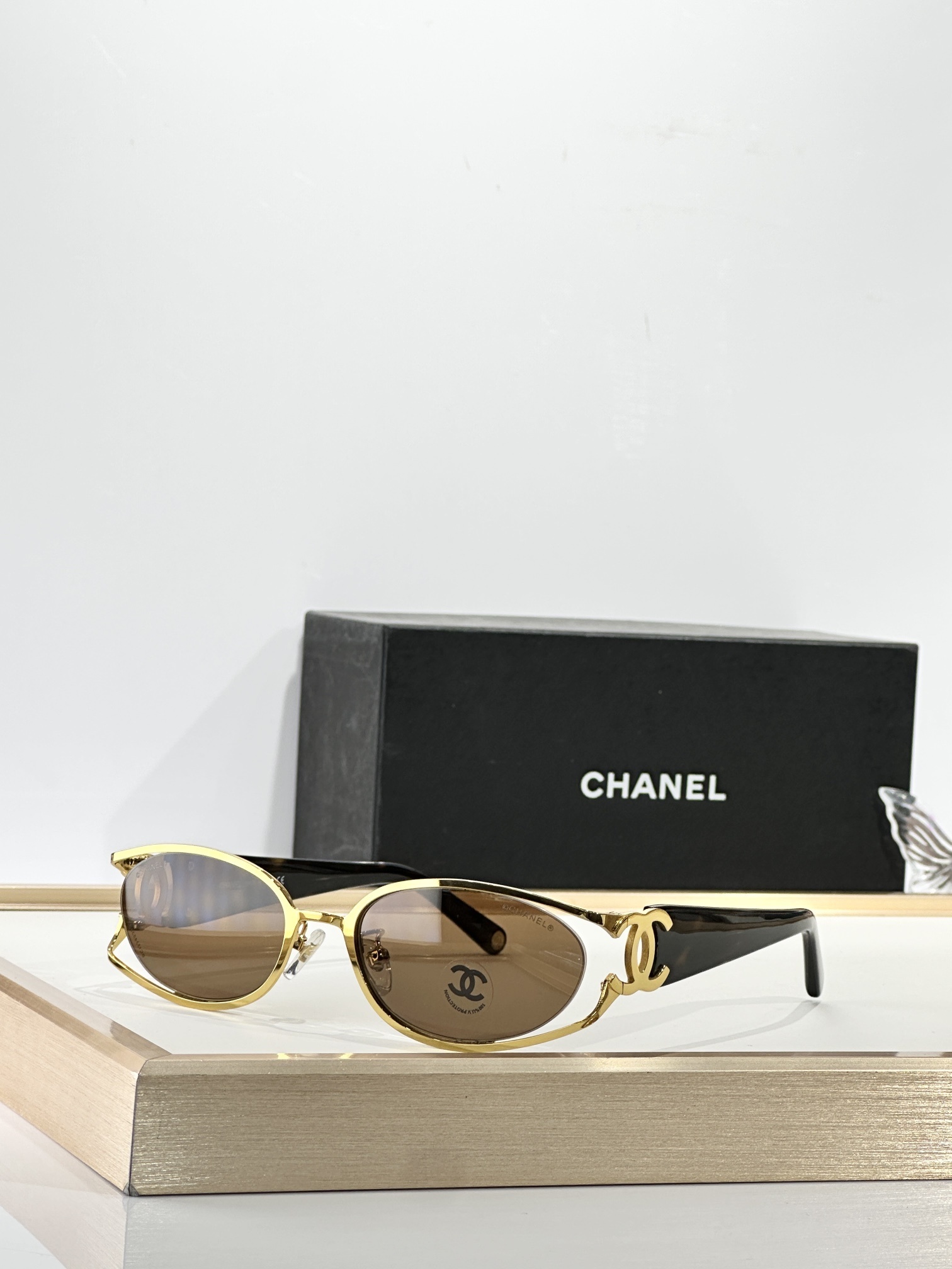 Chanel Vintage Oval CC Logo Sunglasses - Luxury Designer Eyewear