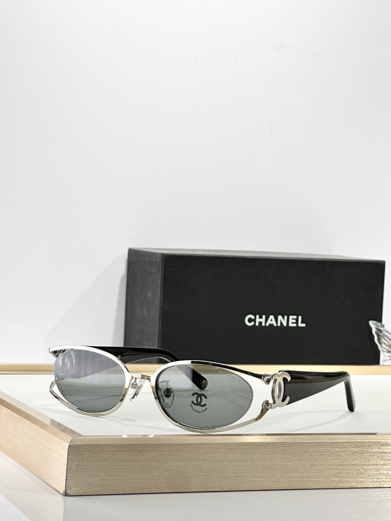 Chanel Vintage Oval CC Logo Sunglasses - Luxury Designer Eyewear
