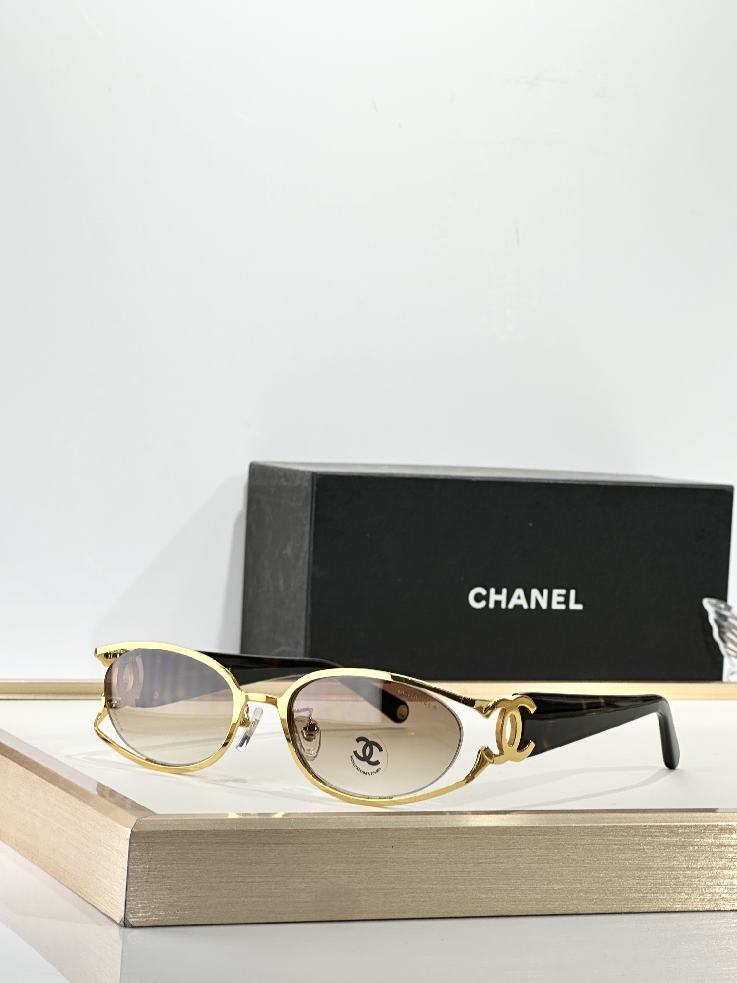 Chanel Vintage Oval CC Logo Sunglasses - Luxury Designer Eyewear