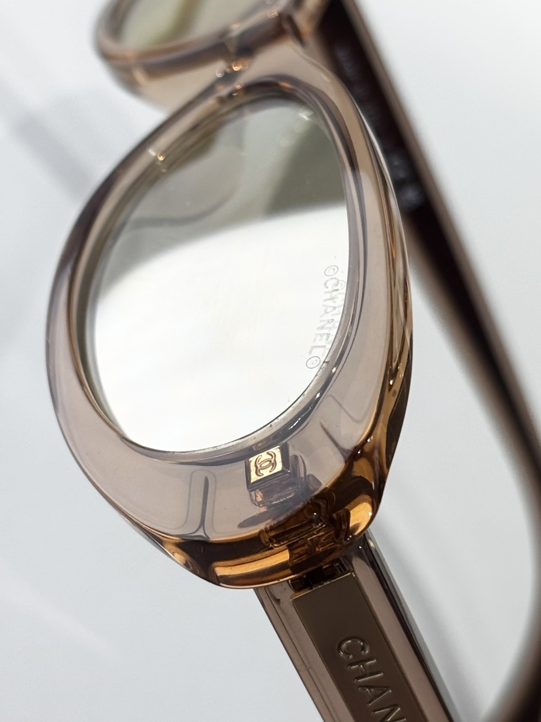 Chanel Vintage Oval Sunglasses - Honey Champagne Translucent