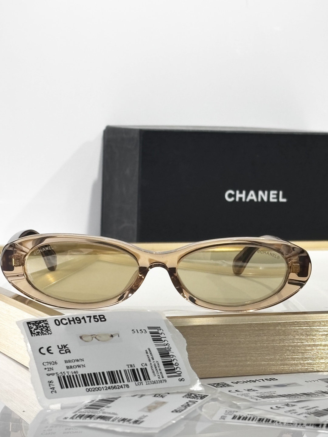 Chanel Vintage Oval Sunglasses - Honey Champagne Translucent