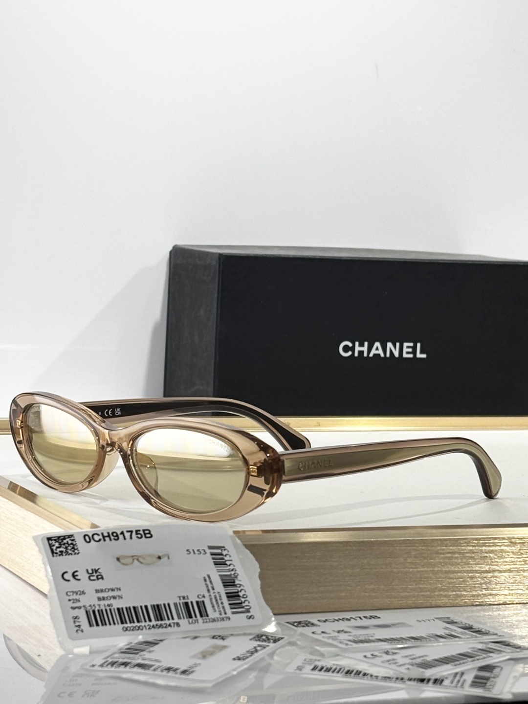 Chanel Vintage Oval Sunglasses - Honey Champagne Translucent