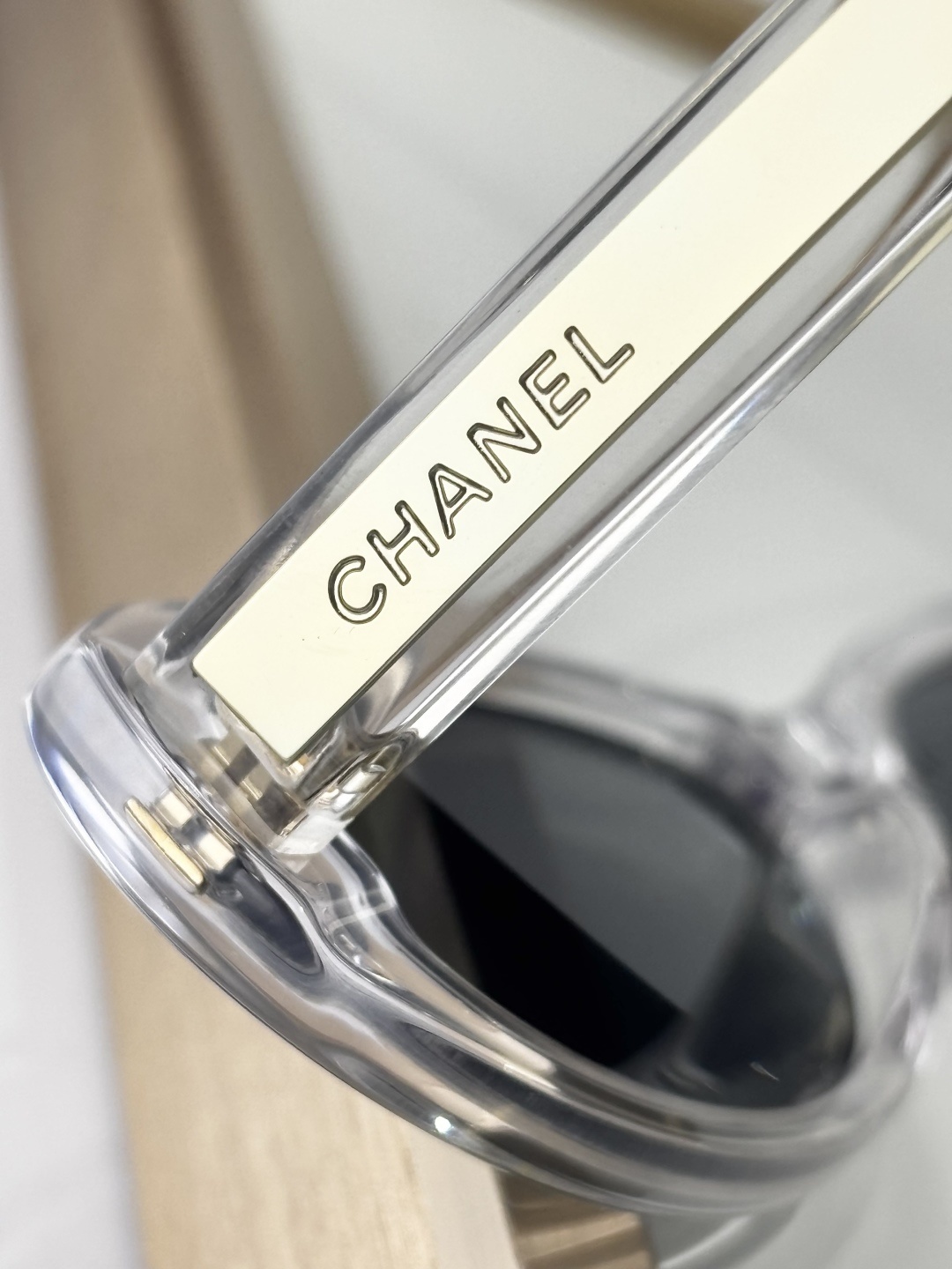 Chanel OCH9175B Clear Oval Sunglasses with Silver Mirror Lenses
