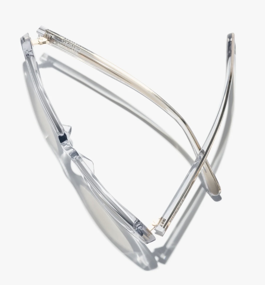 Chanel Clear Acetate Oval Sunglasses - Luxury Gold-Tone Detail