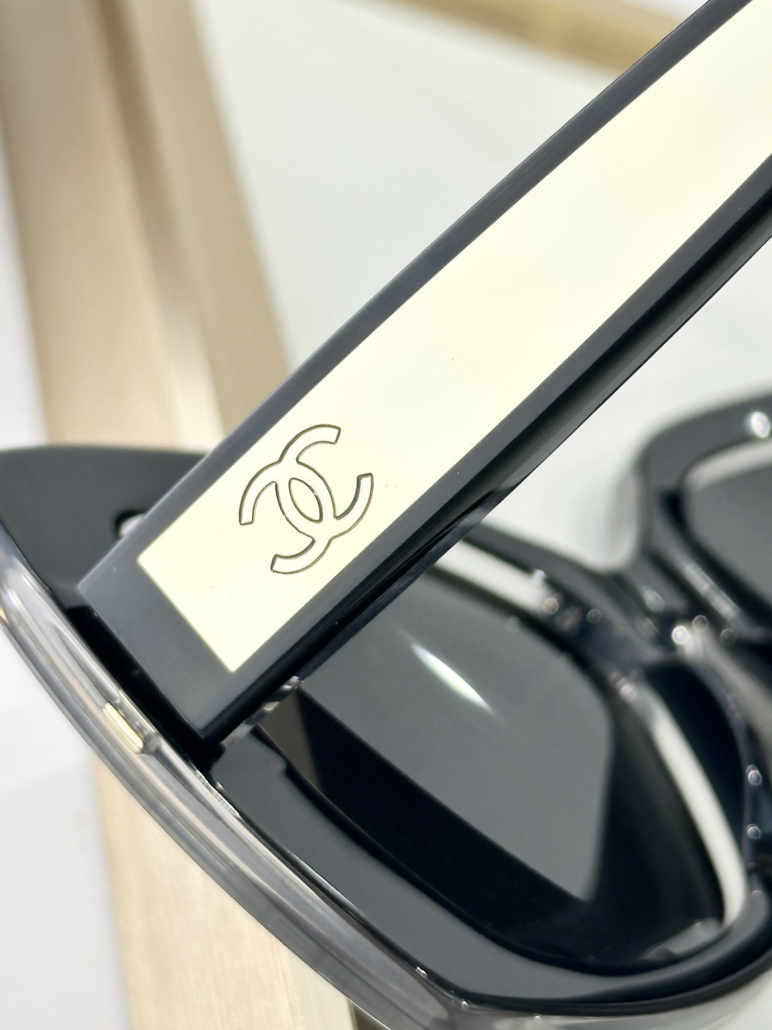 Chanel Luxury Black Butterfly Sunglasses with Iconic CC Logo