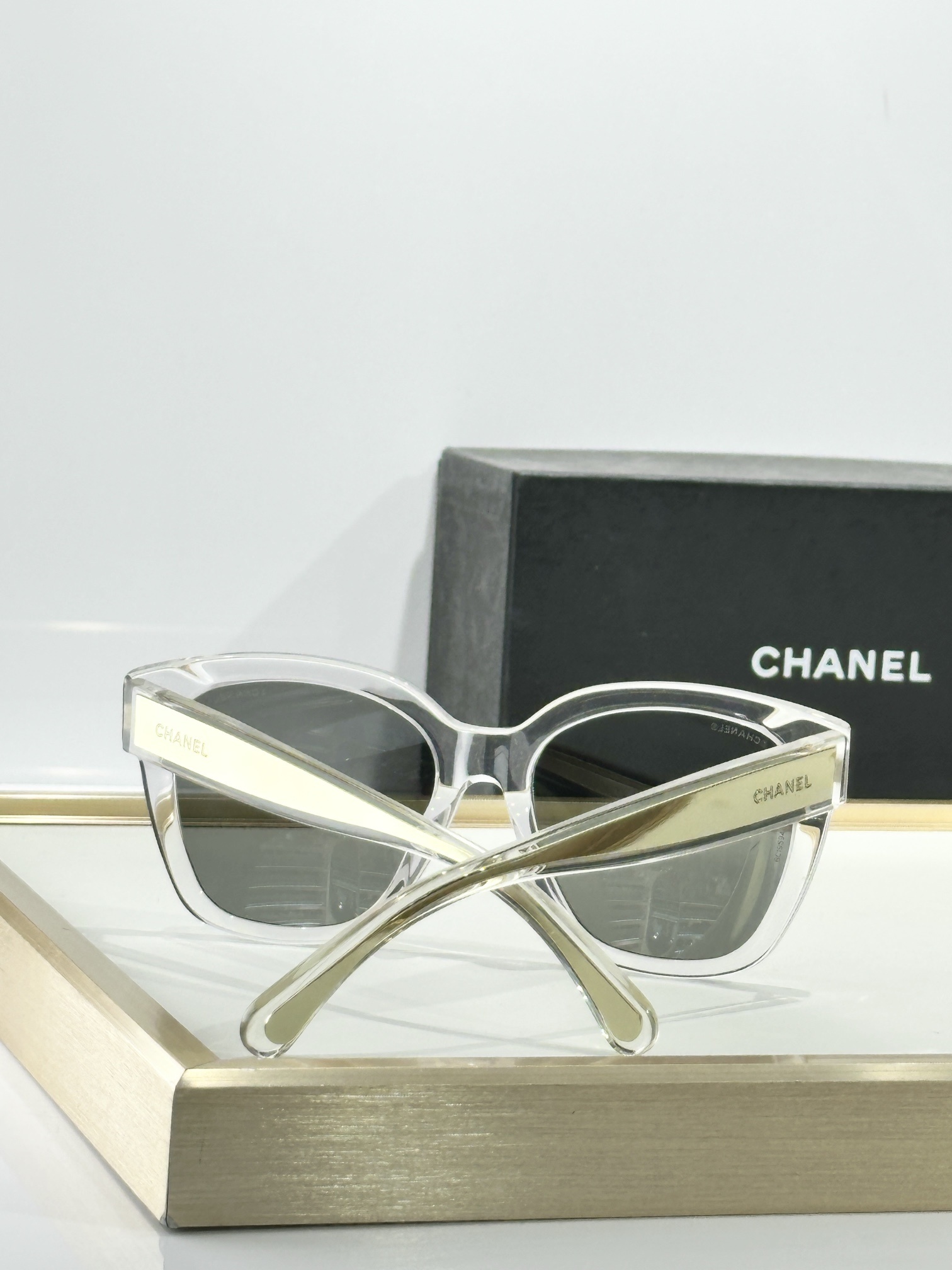 Chanel Luxury Oversized Square Eyeglasses - Transparent Frames