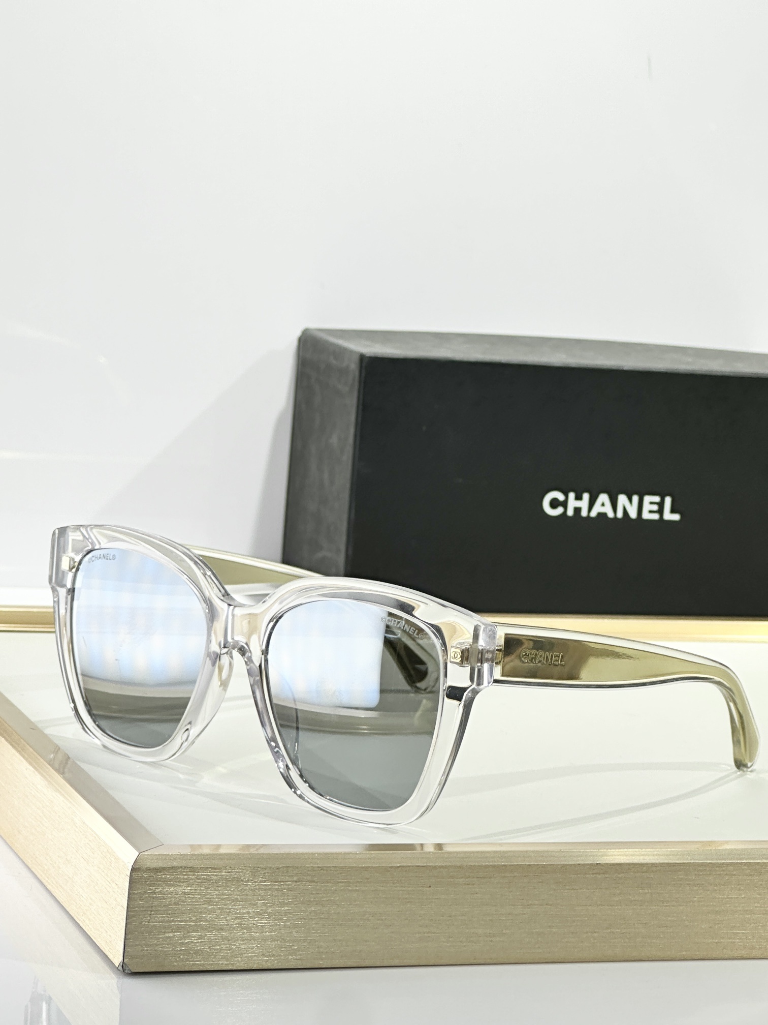 Chanel Luxury Oversized Square Eyeglasses - Transparent Frames