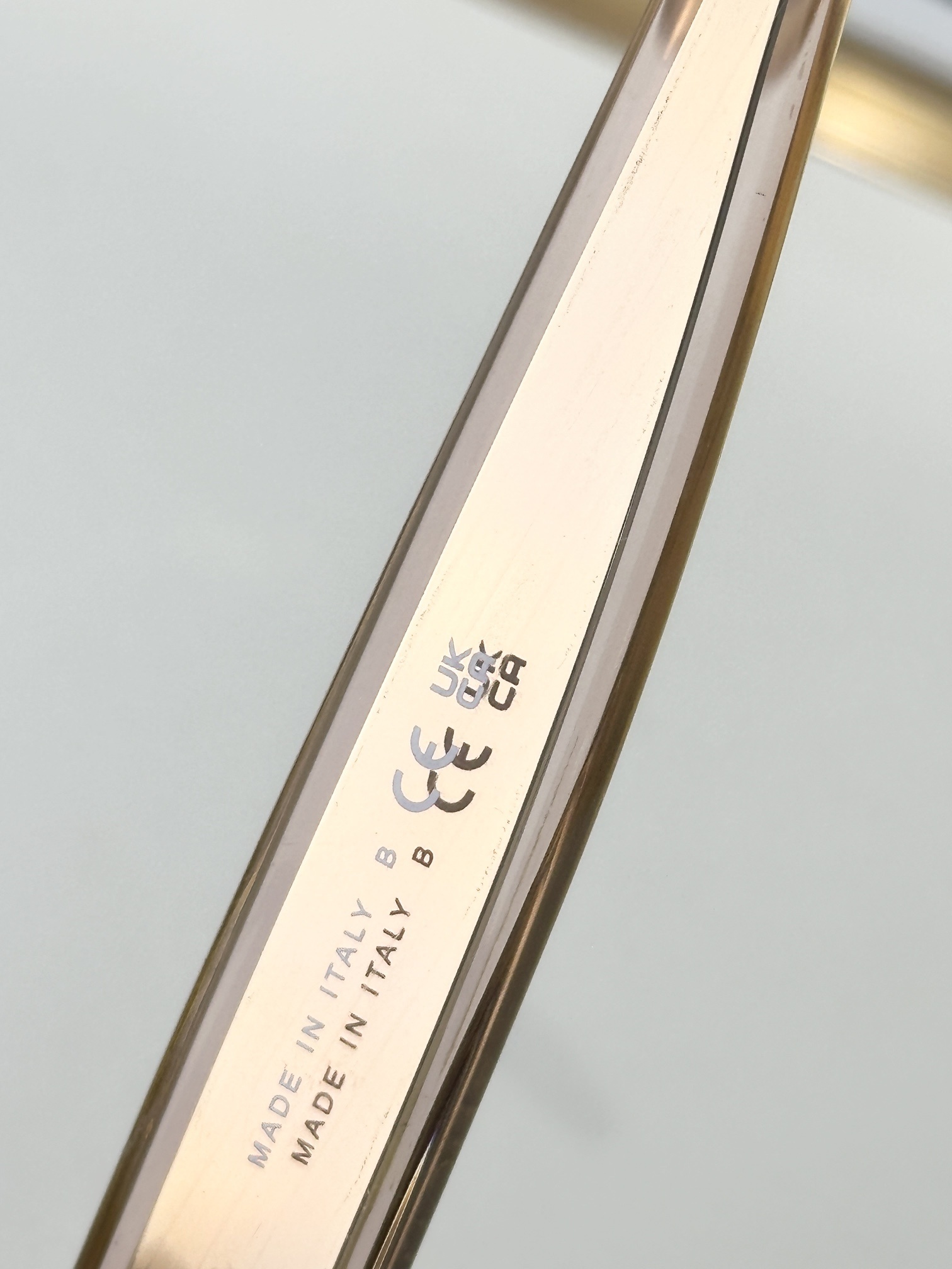 Chanel Light Orange Butterfly Sunglasses - Gold Mirrored Lenses