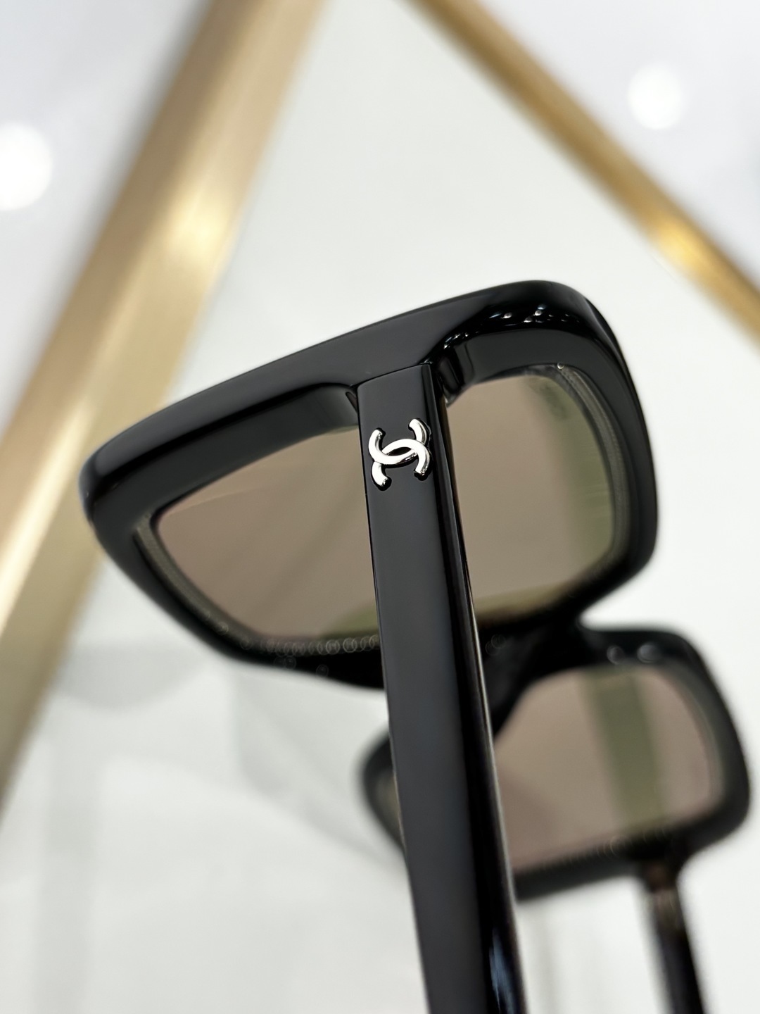 Chanel 71709A Oversized Square Sunglasses with Chain Detail