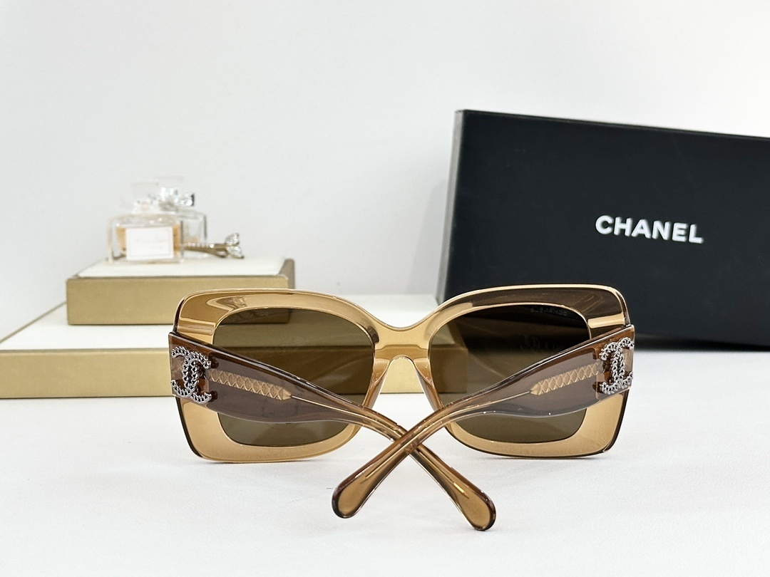 Chanel Oversized Square Sunglasses with CC Logo - Premium Eyewear