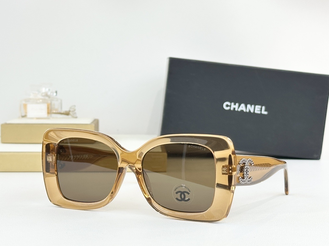 Chanel Oversized Square Sunglasses with CC Logo - Premium Eyewear