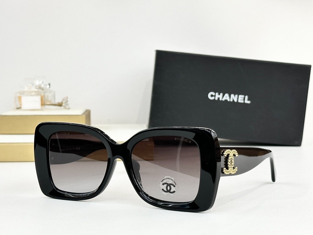 Chanel Oversized Square Sunglasses with CC Logo - Premium Eyewear