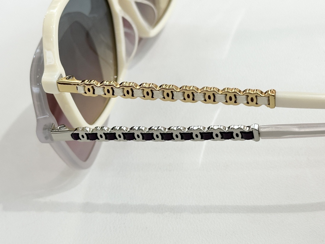 Chanel Luxury Oversized Square Sunglasses - Elegant Chain Temples