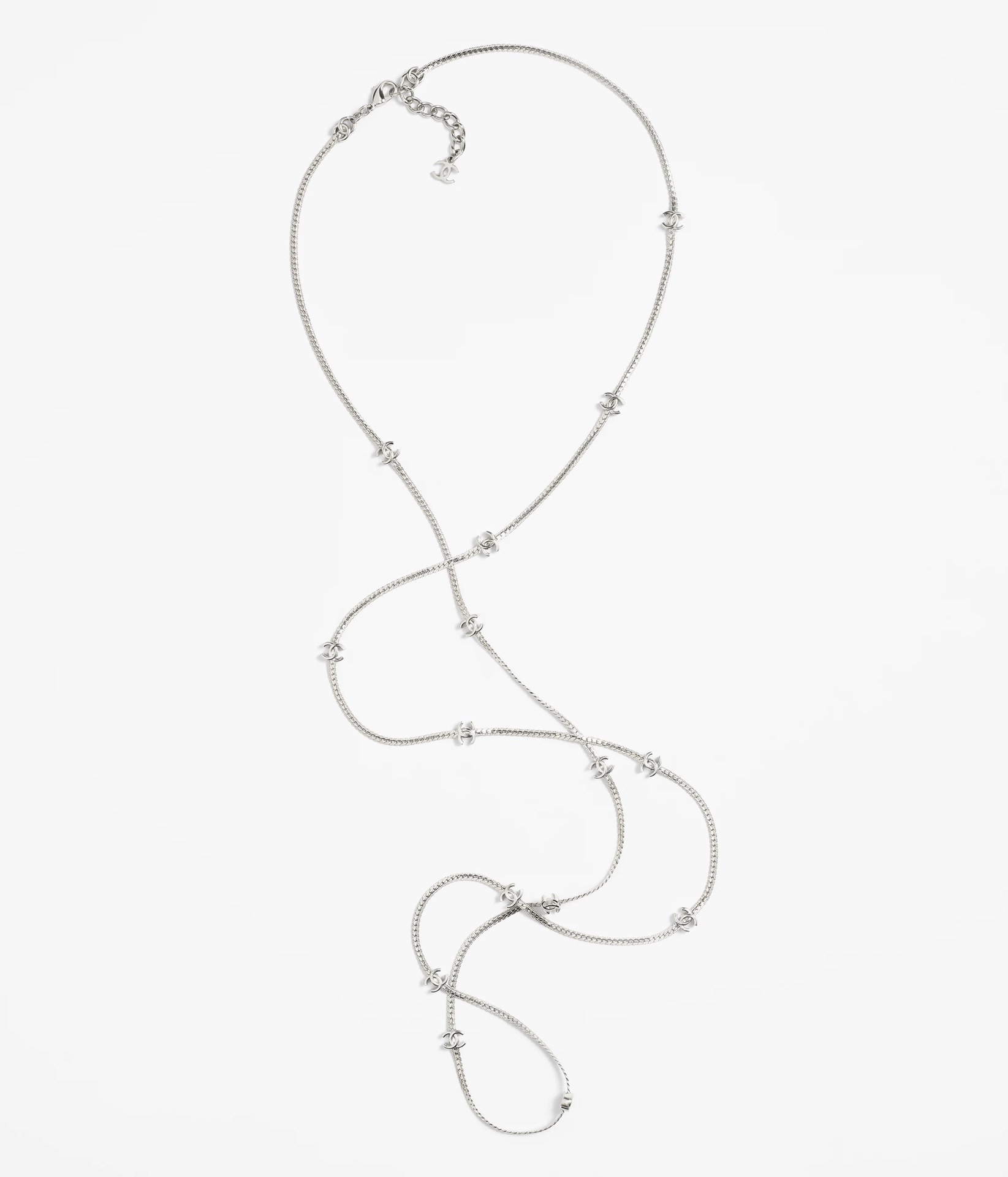 Luxury Double CC Logo Long Chain Necklace – Elegant Designer Style