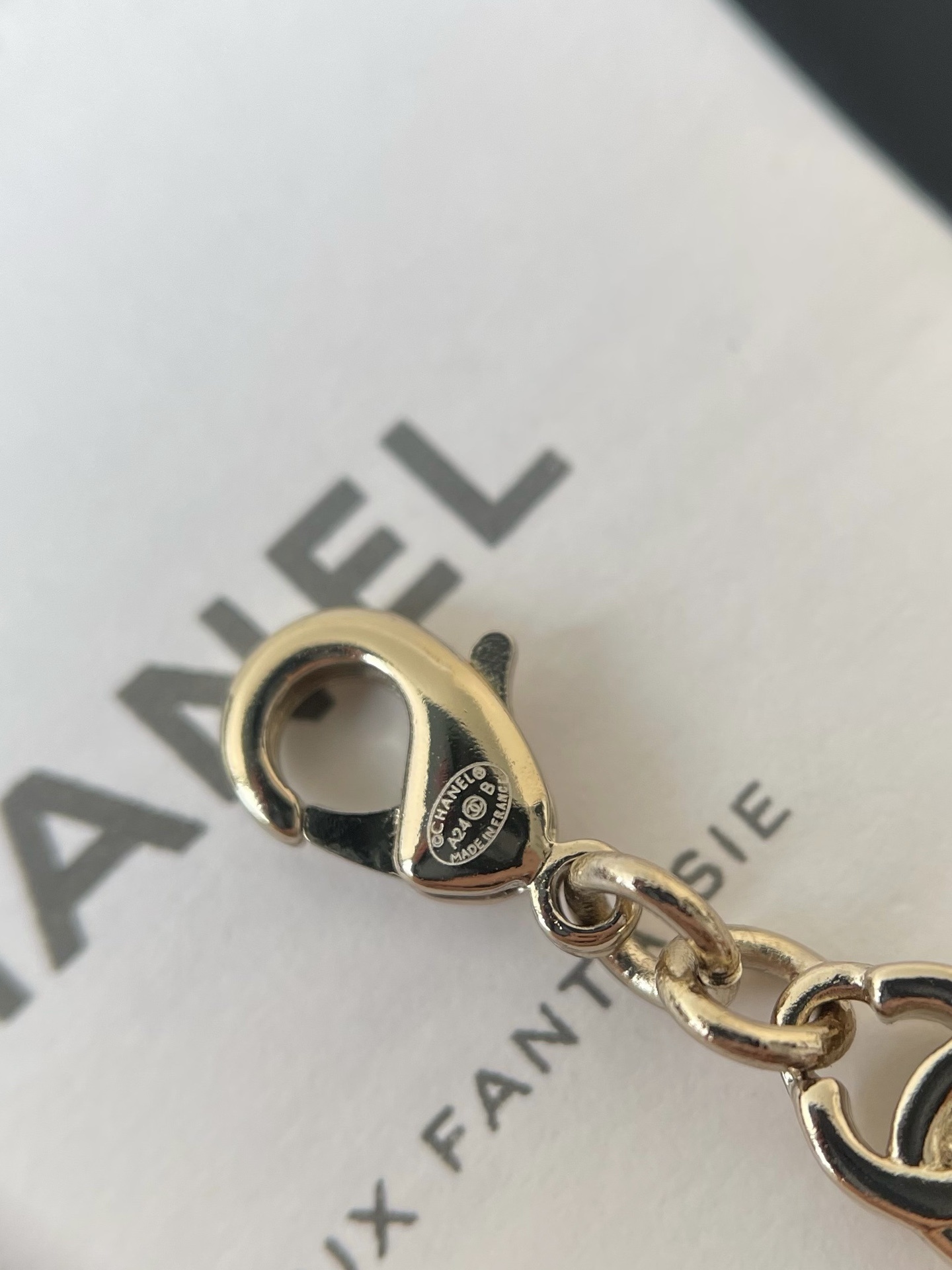 Elegant Chanel CC Logo Station Chain Necklace - Designer Jewelry