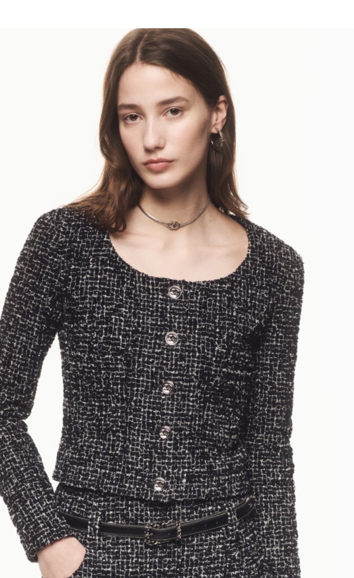 Chanel Gold-Tone Multi-Strand Choker Necklace with CC Logo