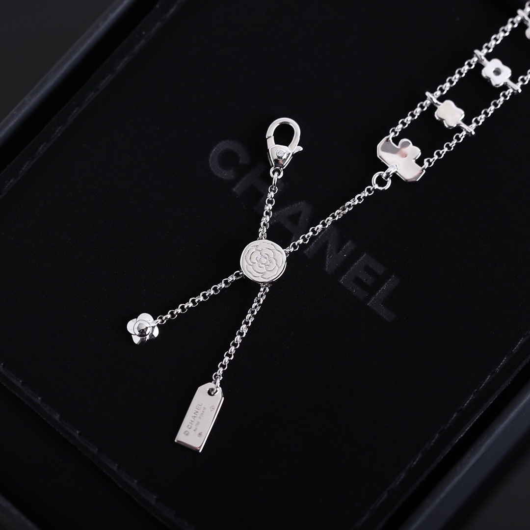 Luxury Camellia Flower Choker Necklace & Bracelet Jewelry Set