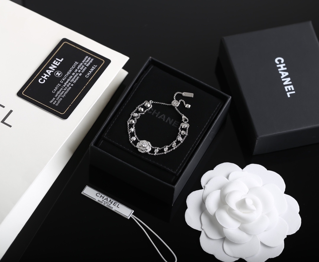 Luxury Camellia Flower Choker Necklace & Bracelet Jewelry Set