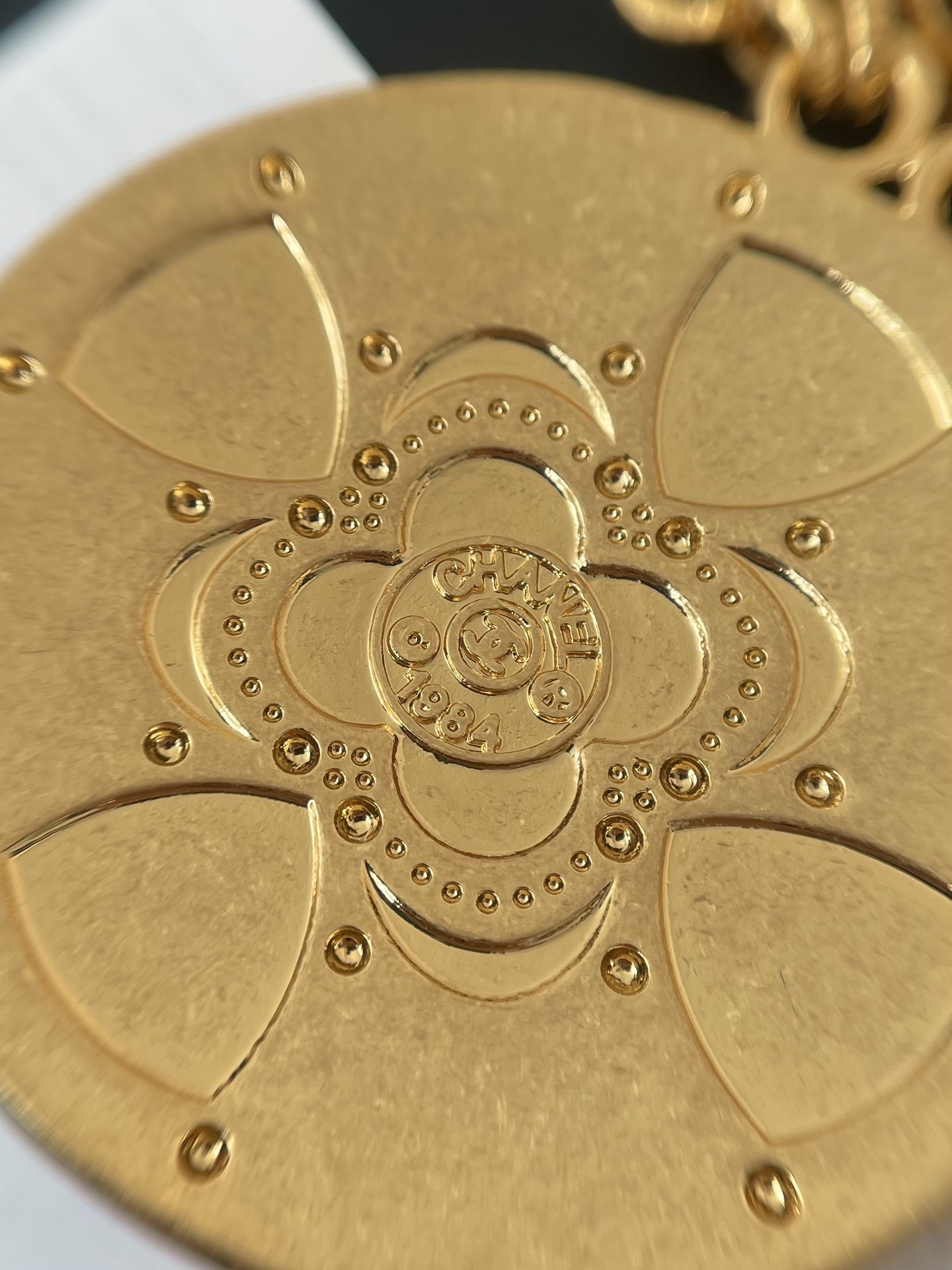 Vintage Chanel Multi-Layer Gold Chain Necklace & Belt with Gemstones