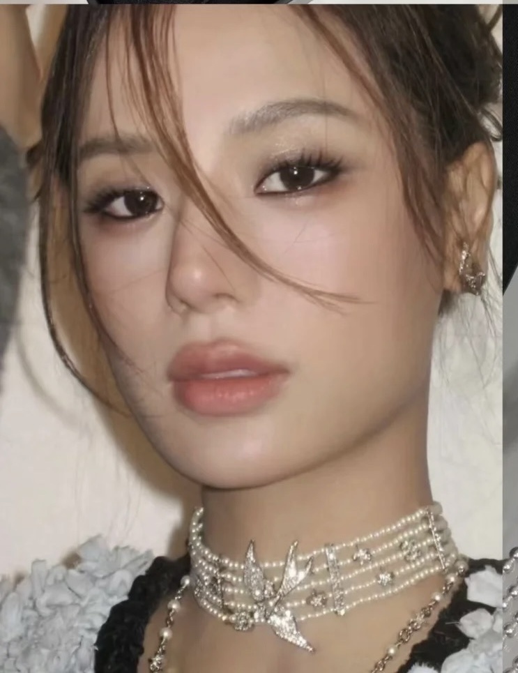 Chanel 2025 SS Pearl Choker Necklace with Crystal Swallow Motif