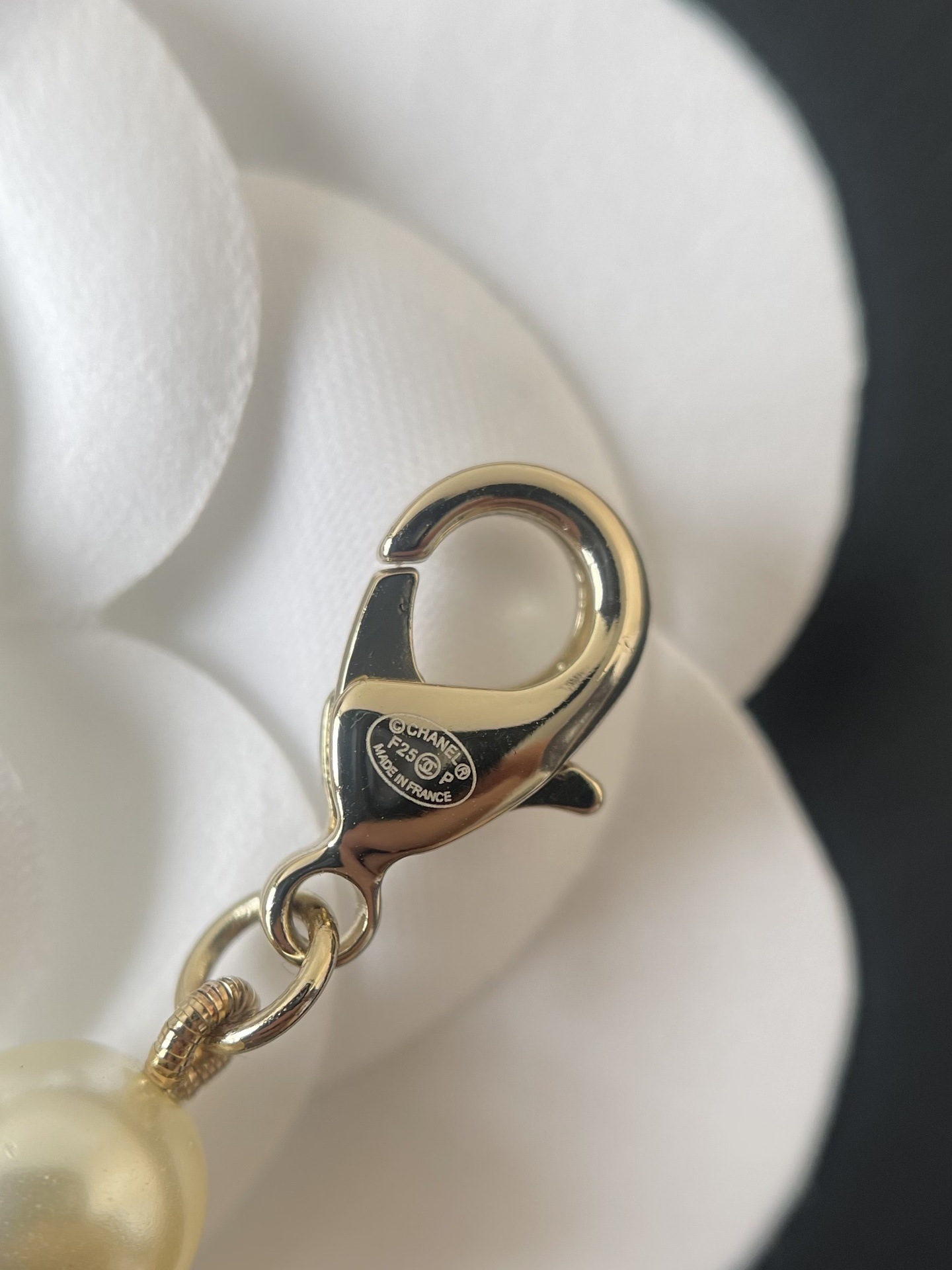 Chanel Luxury Long Pearl Necklace with Crystal CC Logo Charm