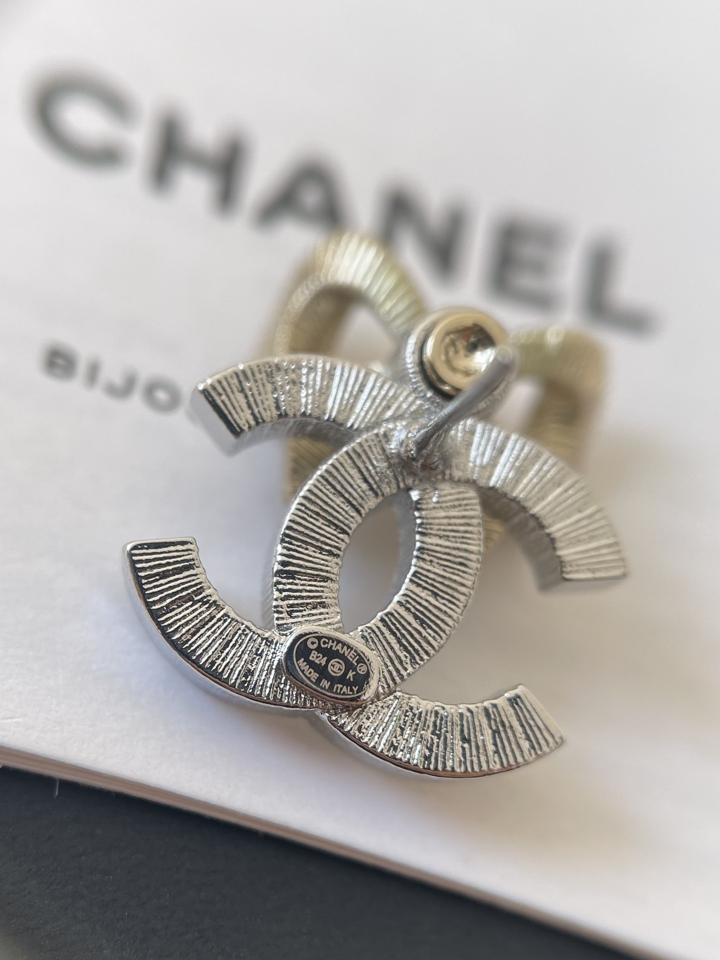 Chanel CC Bow Stud Earrings - Sparkling Crystal Luxury Jewelry