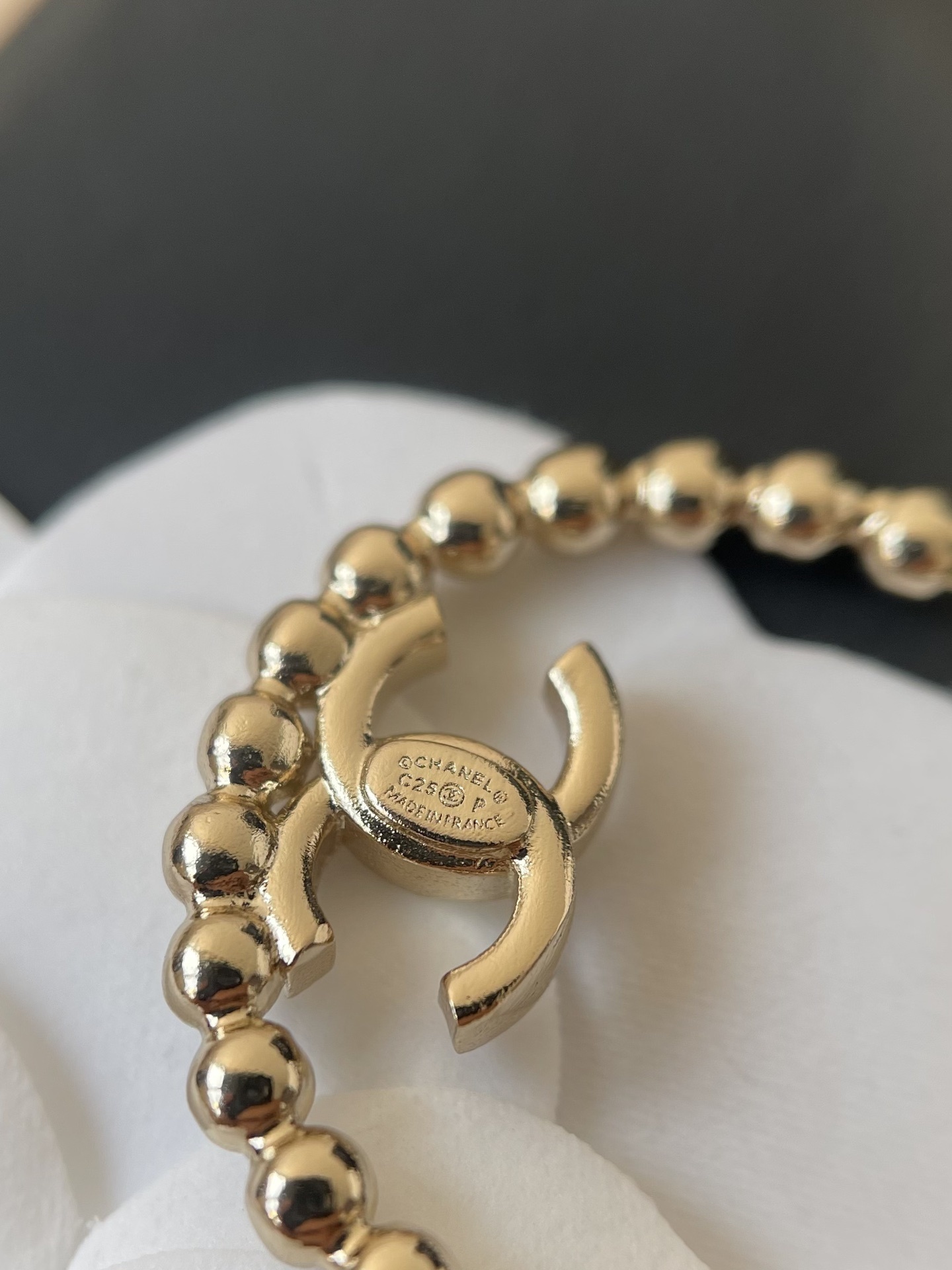 Luxury Crystal CC Logo Hoop Earrings - Elegant Gold-Tone Jewelry