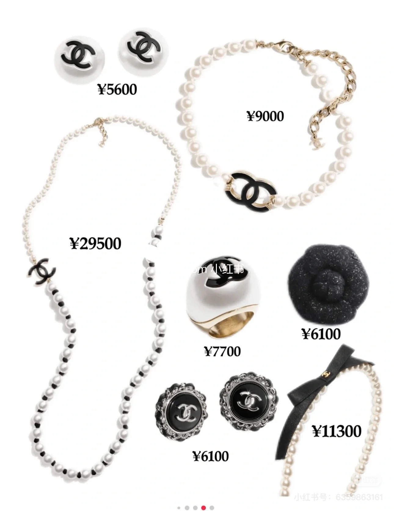 Elegant Pearl Headband with Black Ribbon Bow and Gold Detail