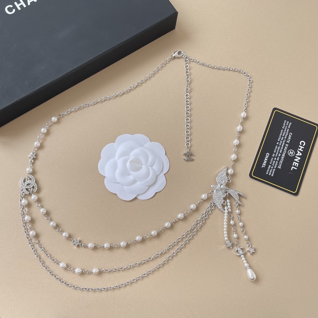 Luxury Pearl & Crystal Layered Waist Chain Belt for Women